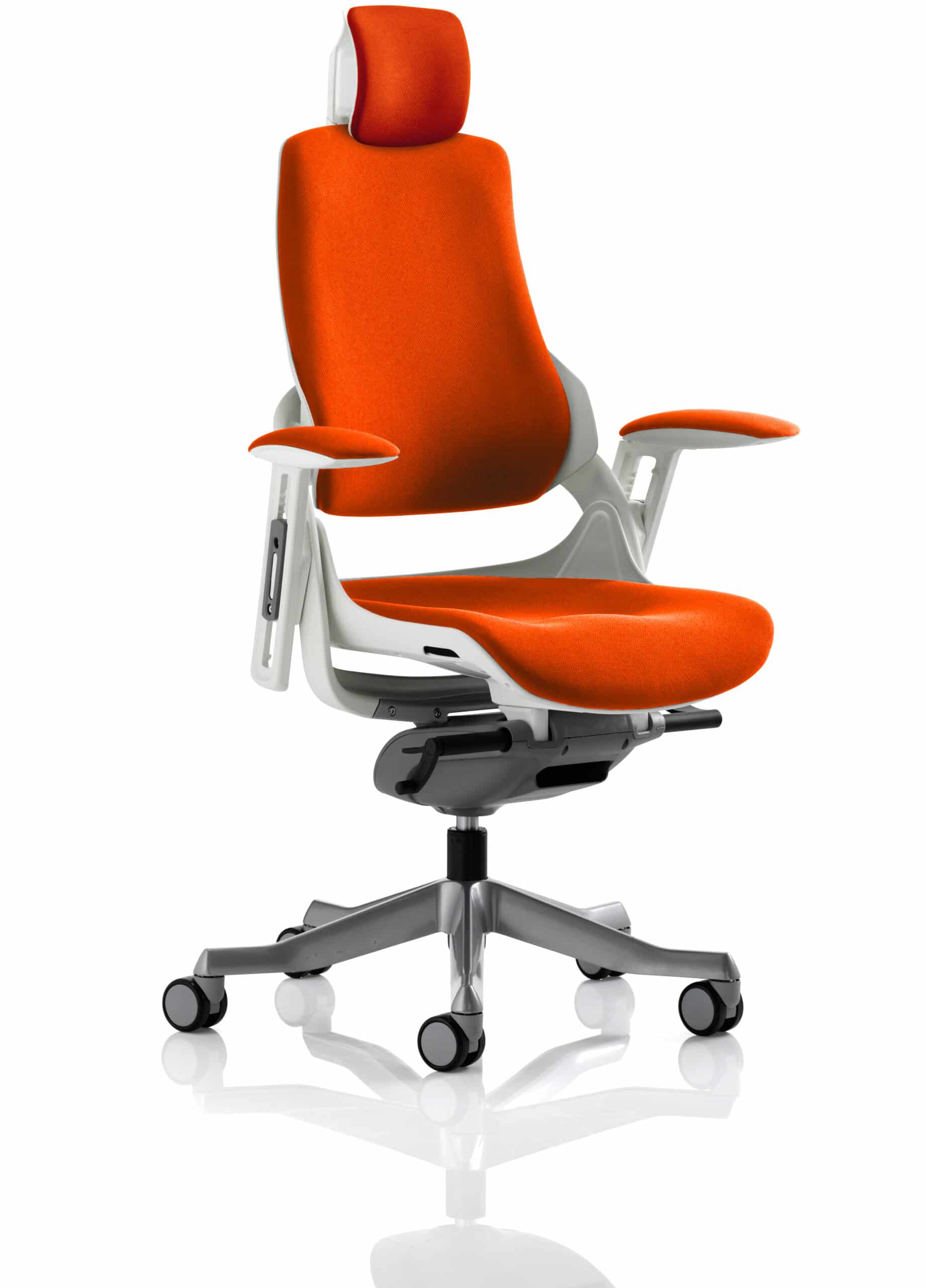 Zure High Back White Shell Executive Office Chair with Arms - Image 69