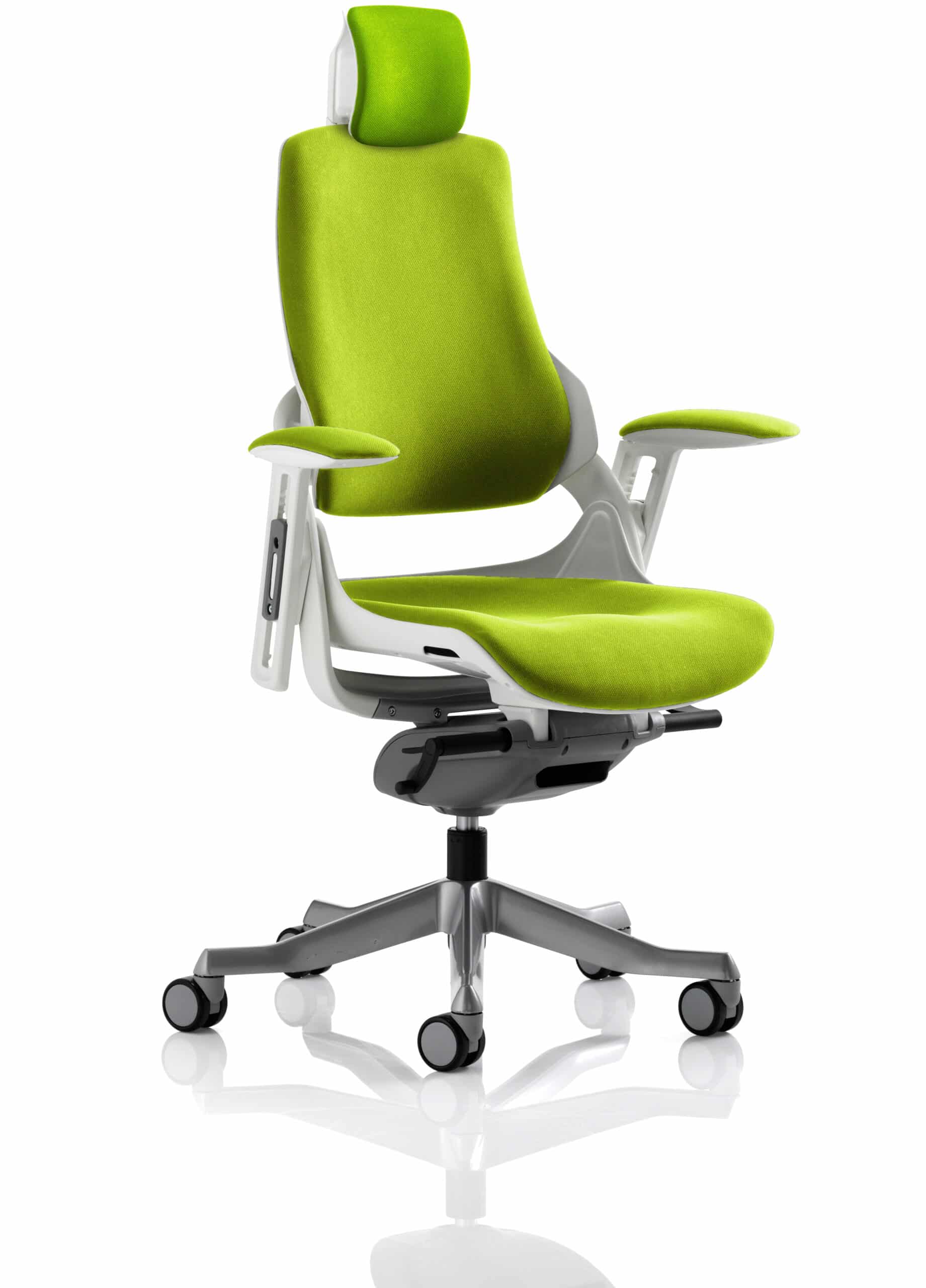 Zure High Back White Shell Executive Office Chair with Arms - Image 70