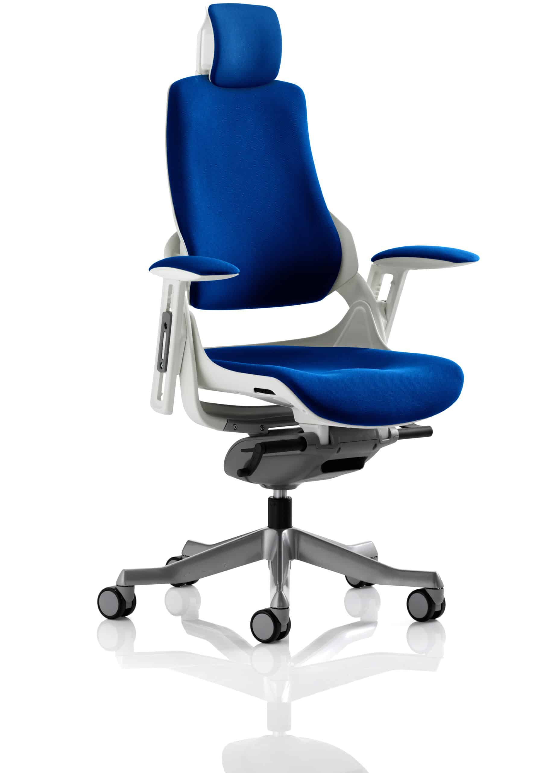 Zure High Back White Shell Executive Office Chair with Arms - Image 73