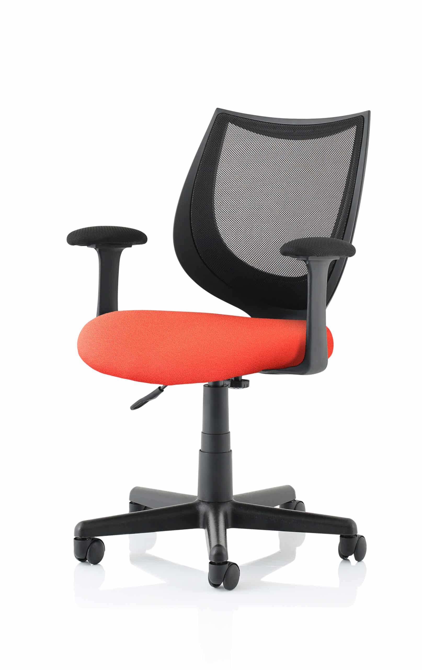 Camden Medium Back Black Mesh Task Operator Office Chair With Arms - Image 13