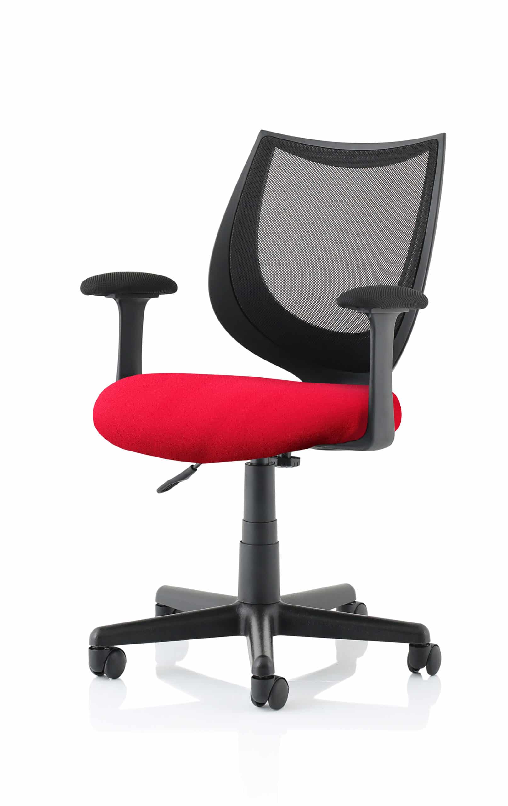 Camden Medium Back Black Mesh Task Operator Office Chair With Arms - Image 9