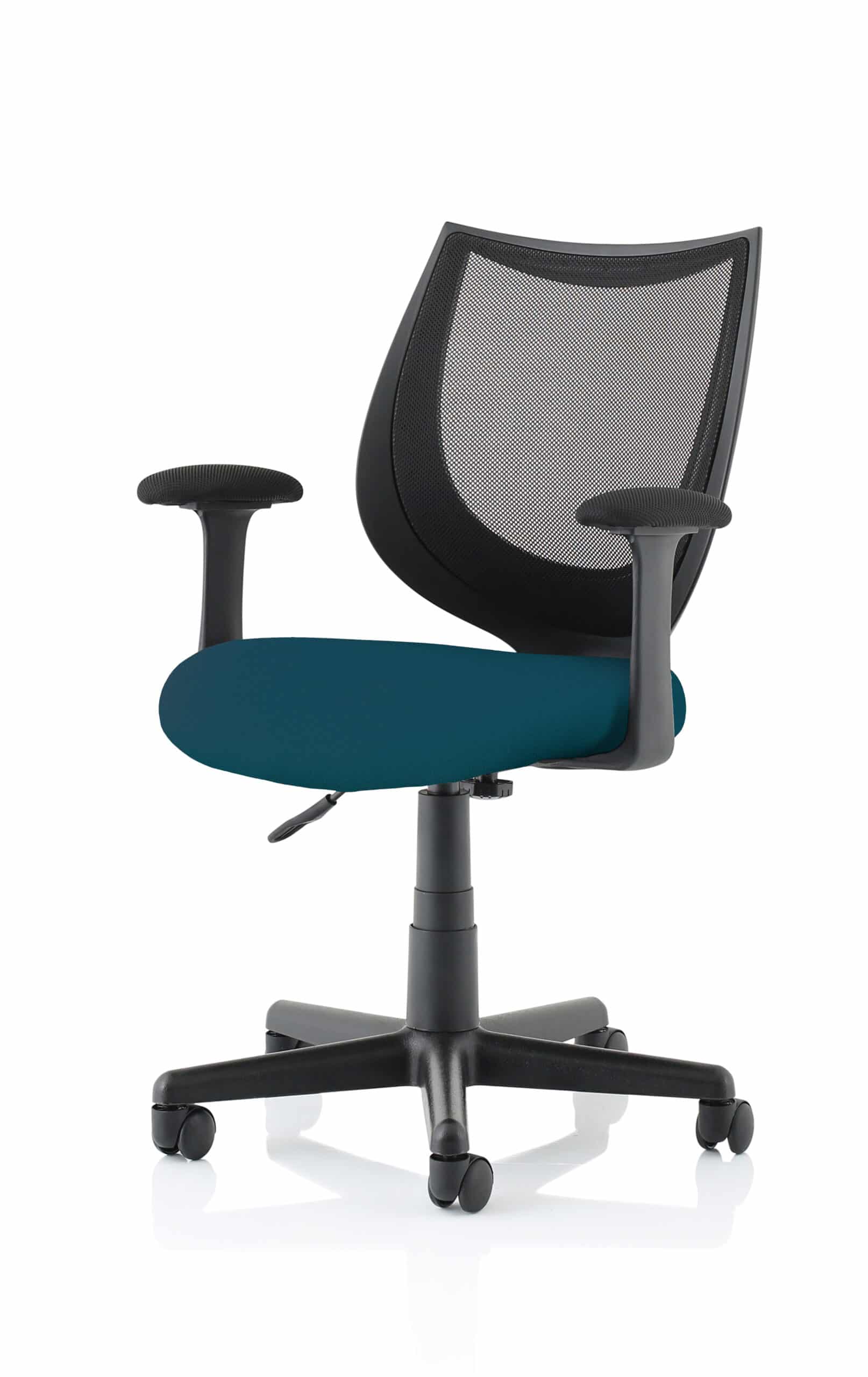 Camden Medium Back Black Mesh Task Operator Office Chair With Arms - Image 15