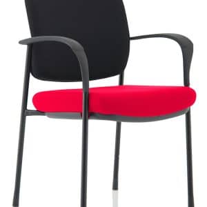 Brunswick Deluxe Medium Back Stacking Visitor Office Chair with Arms