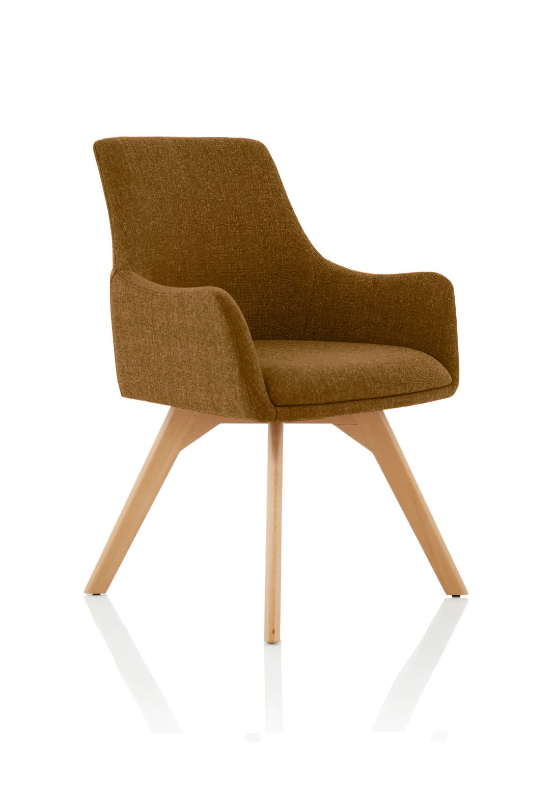 Carmen Grey Fabric Wooden Leg Visitor Chair - Image 7