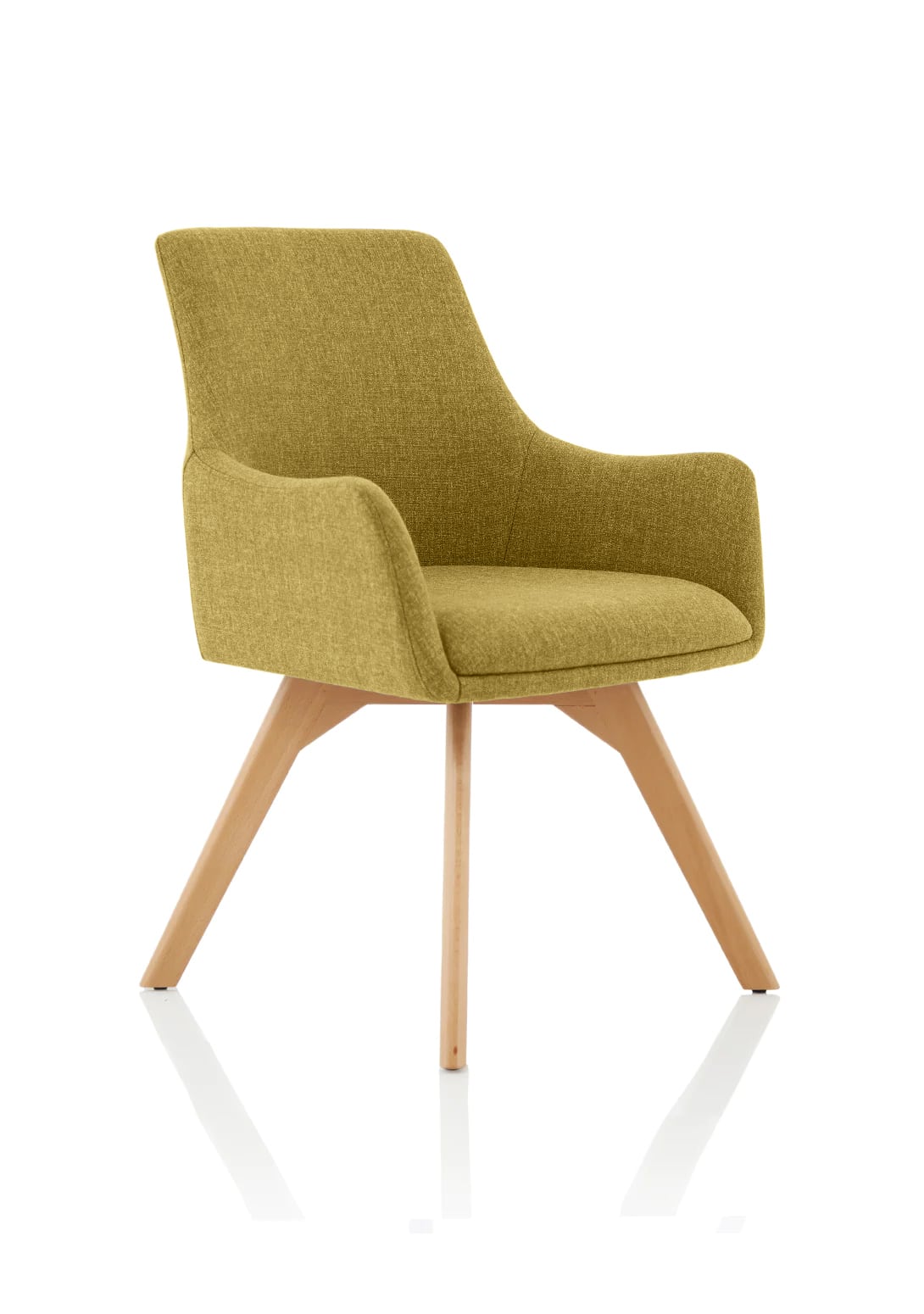 Carmen Grey Fabric Wooden Leg Visitor Chair - Image 9