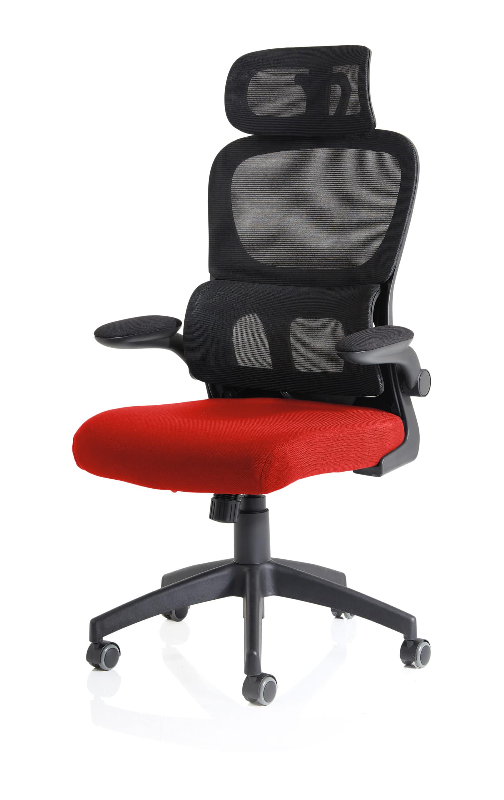 Iris Task Operator Mesh Back Fabric Seat With Headrest - Image 11