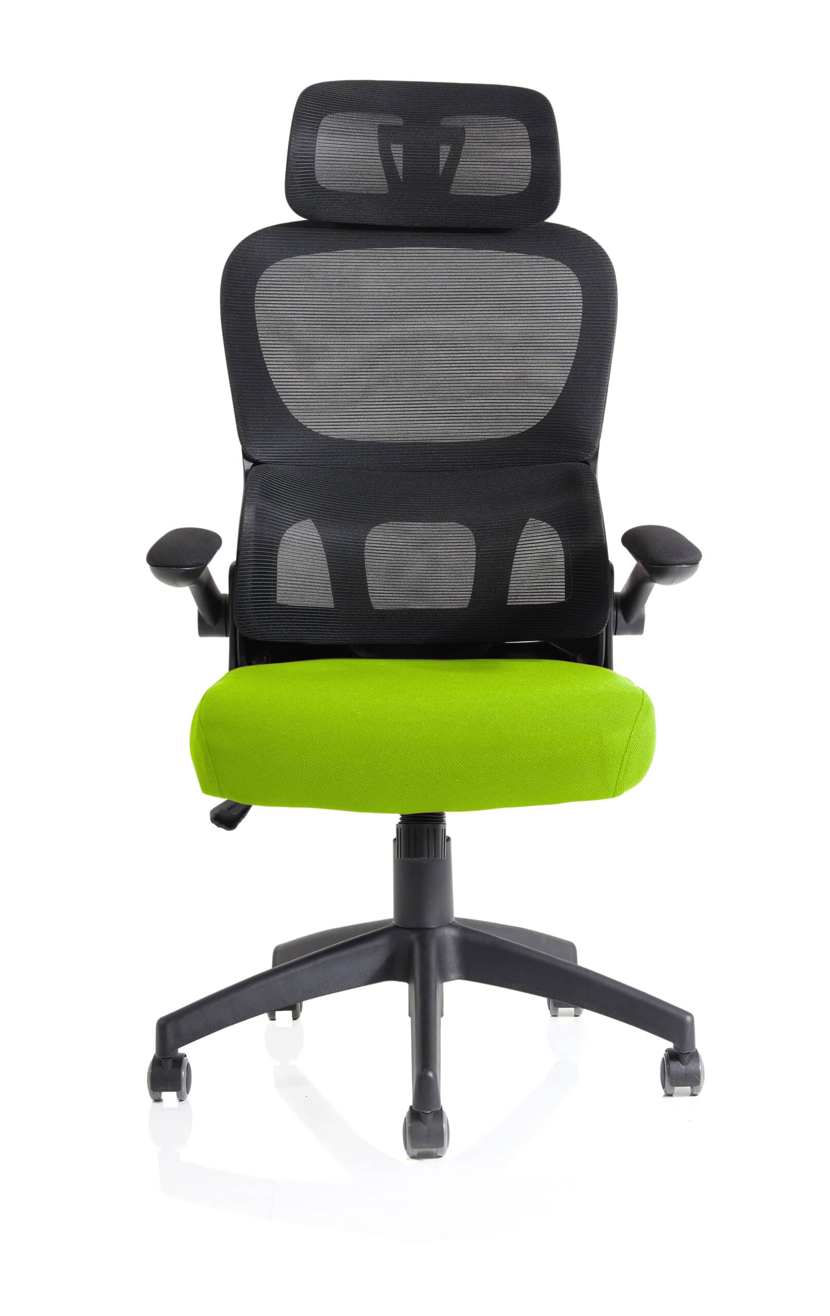 Iris Task Operator Mesh Back Fabric Seat With Headrest - Image 18