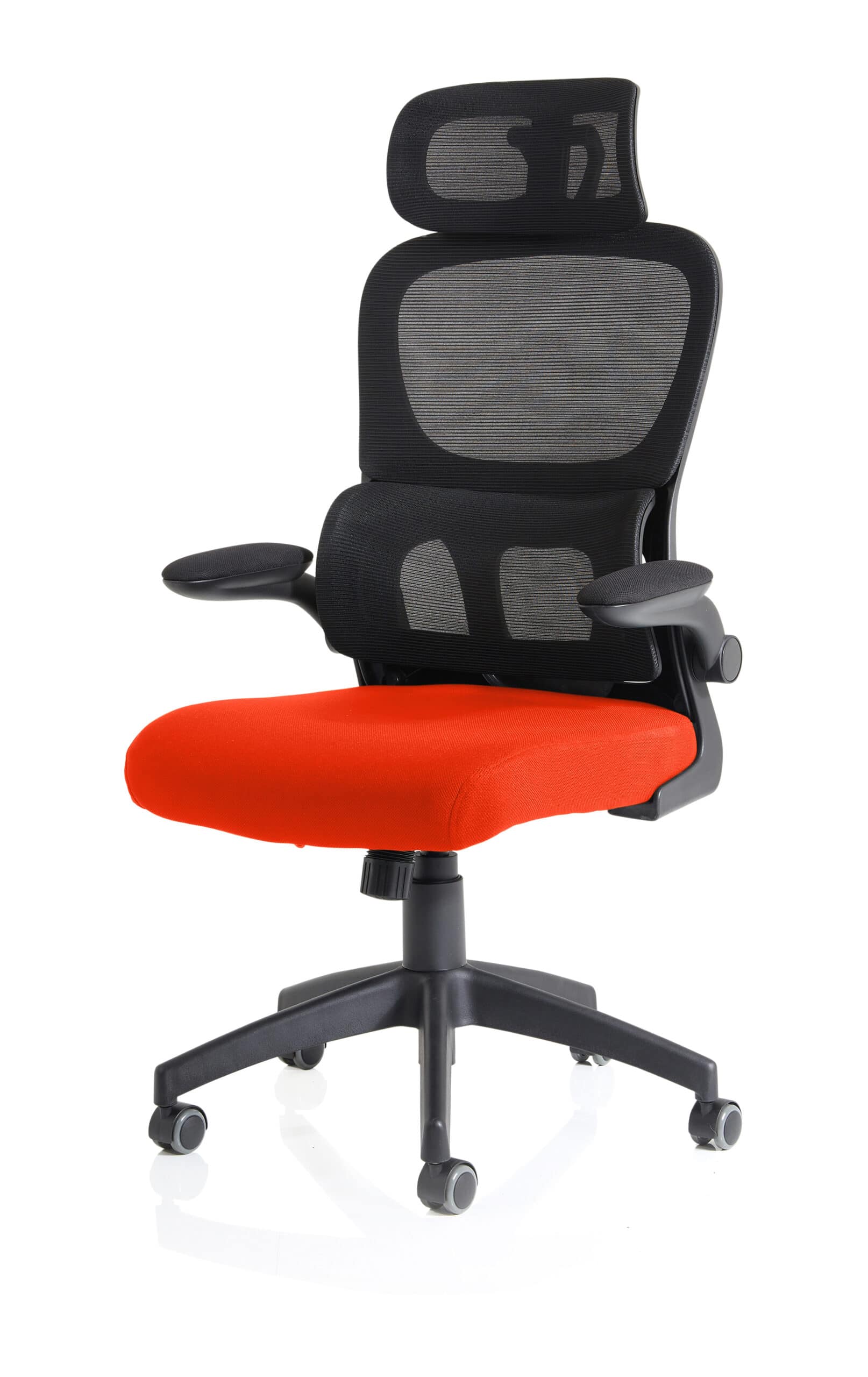 Iris Task Operator Mesh Back Fabric Seat With Headrest - Image 35
