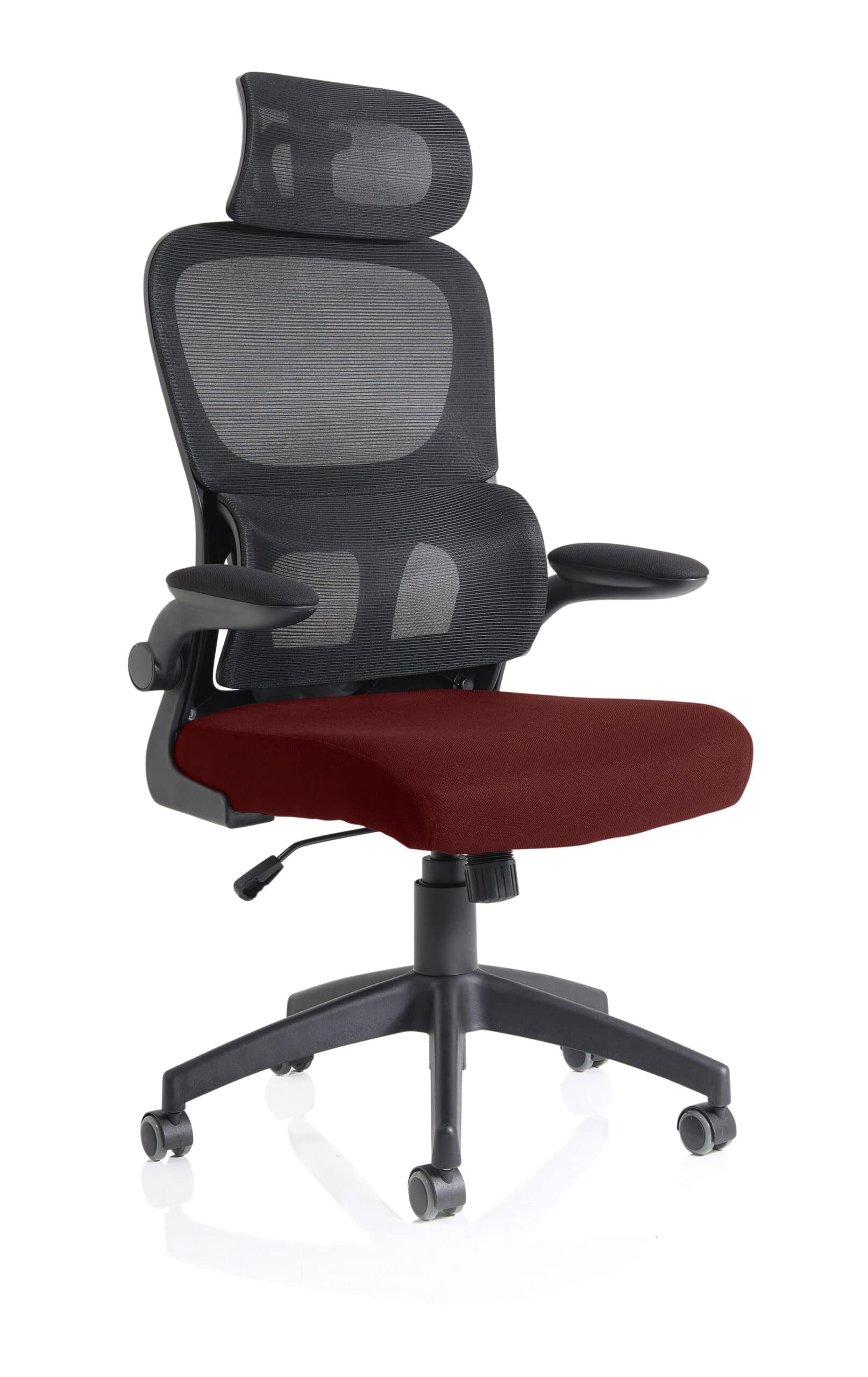 Iris Task Operator Mesh Back Fabric Seat With Headrest - Image 49