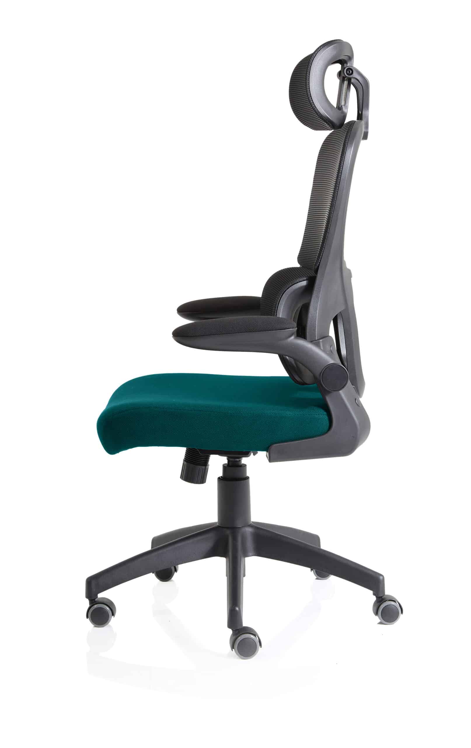 Iris Task Operator Mesh Back Fabric Seat With Headrest - Image 60