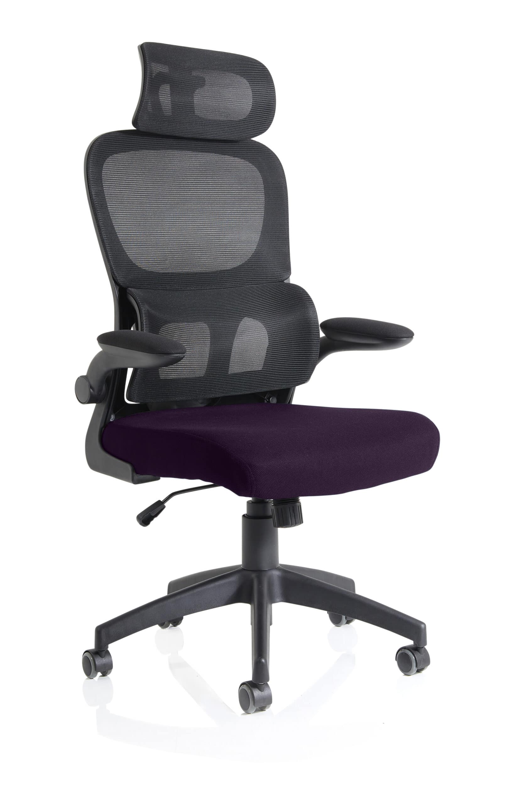 Iris Task Operator Mesh Back Fabric Seat With Headrest - Image 65