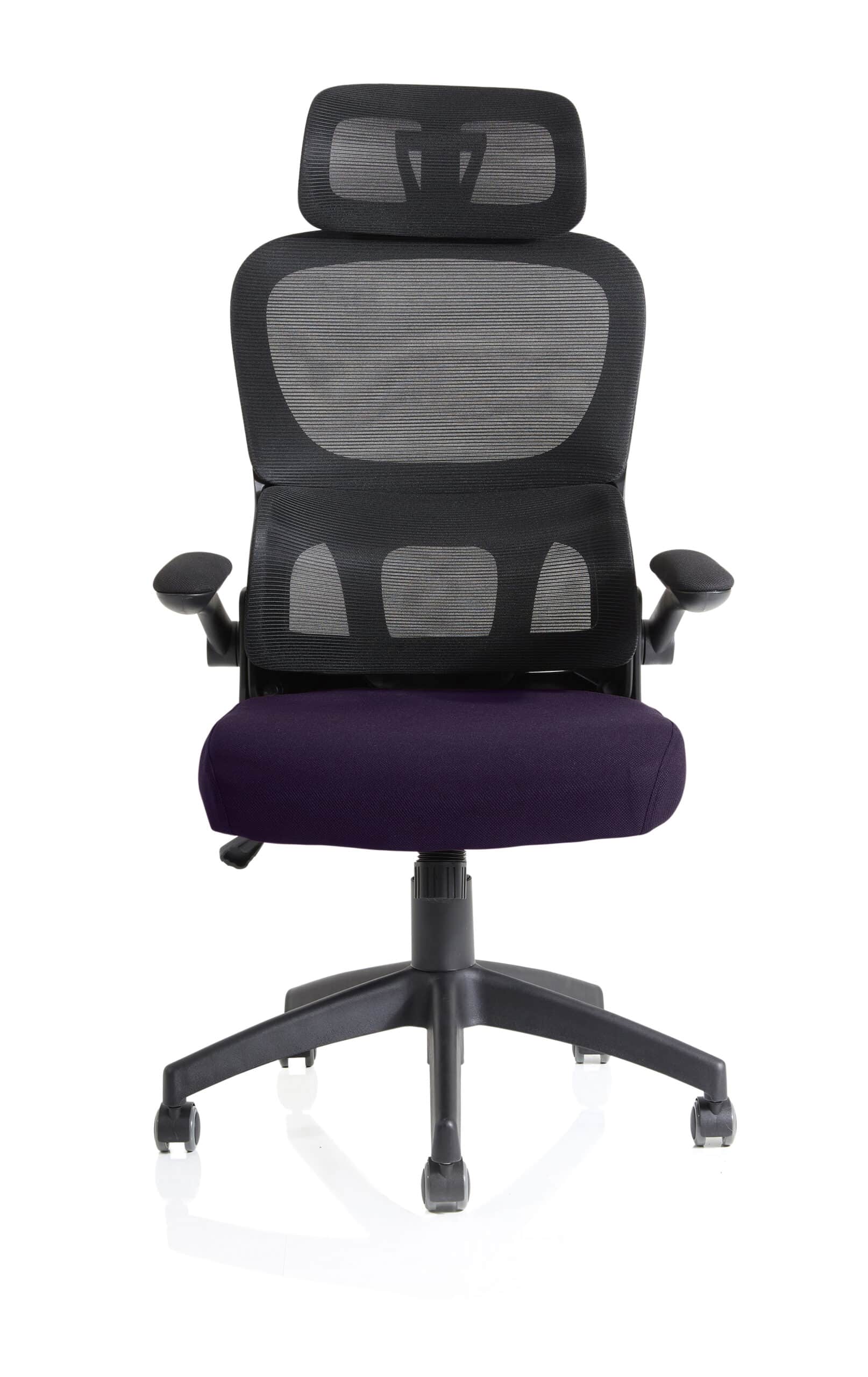 Iris Task Operator Mesh Back Fabric Seat With Headrest - Image 66