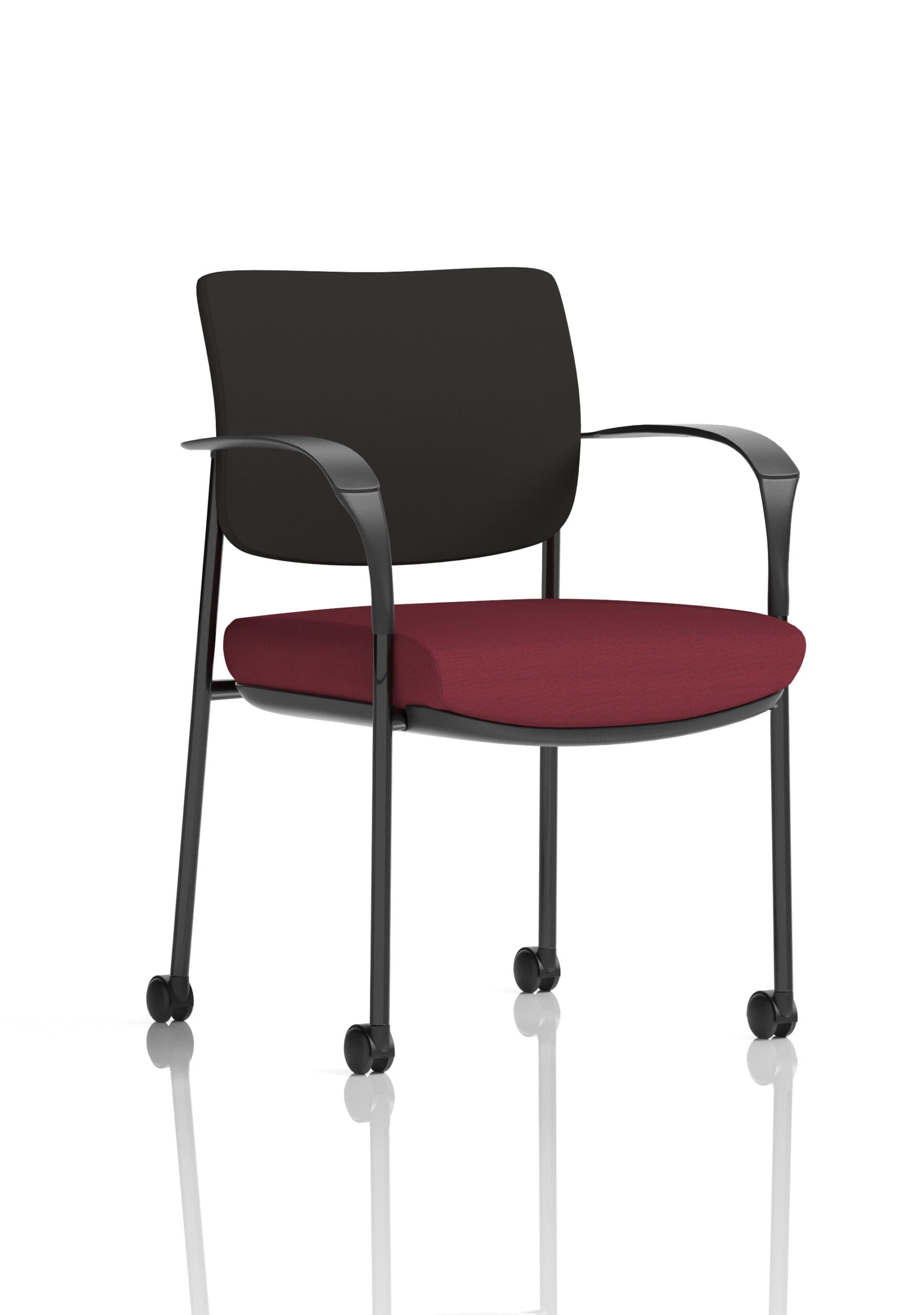 Brunswick Deluxe Medium Back Visitor Office Chair with Arms with Castors - Image 2