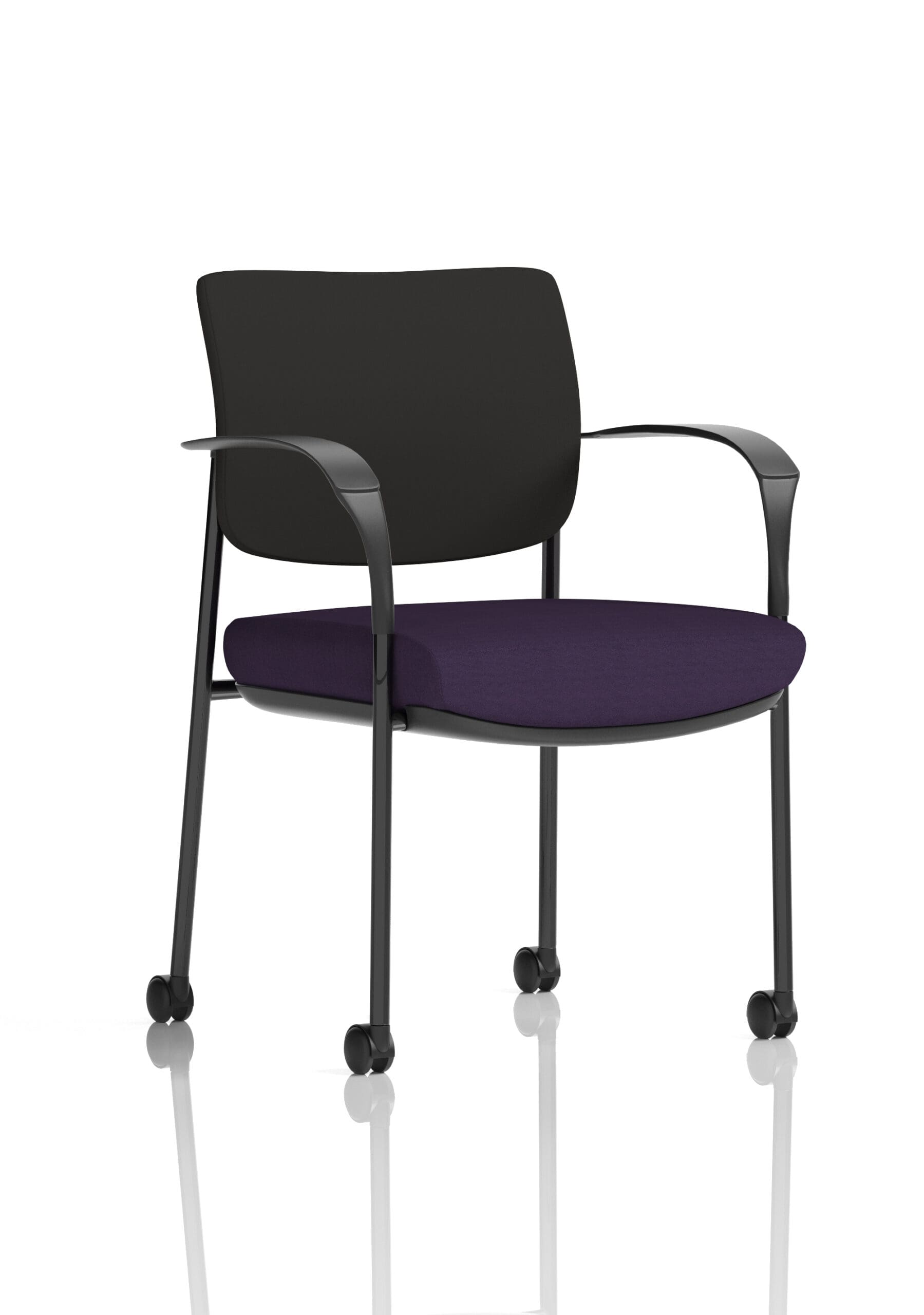 Brunswick Deluxe Medium Back Visitor Office Chair with Arms with Castors - Image 8
