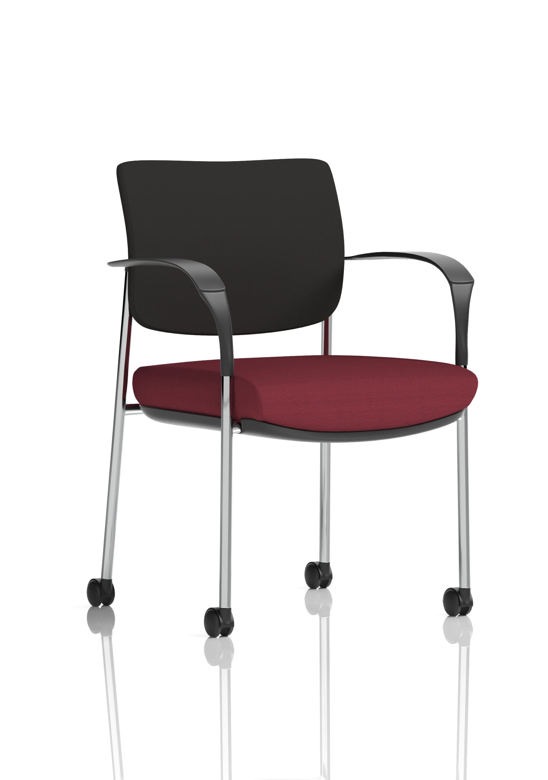 Brunswick Deluxe Medium Back Visitor Office Chair with Arms with Castors - Image 10