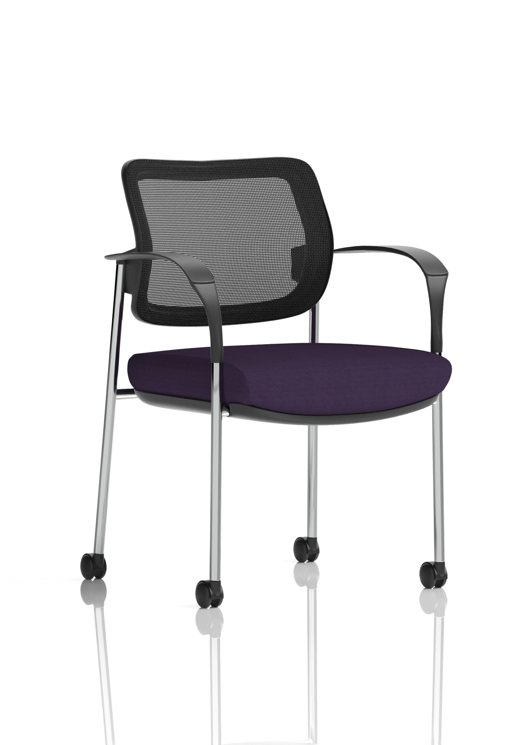 Brunswick Deluxe Medium Back Visitor Office Chair with Arms with Castors - Image 48