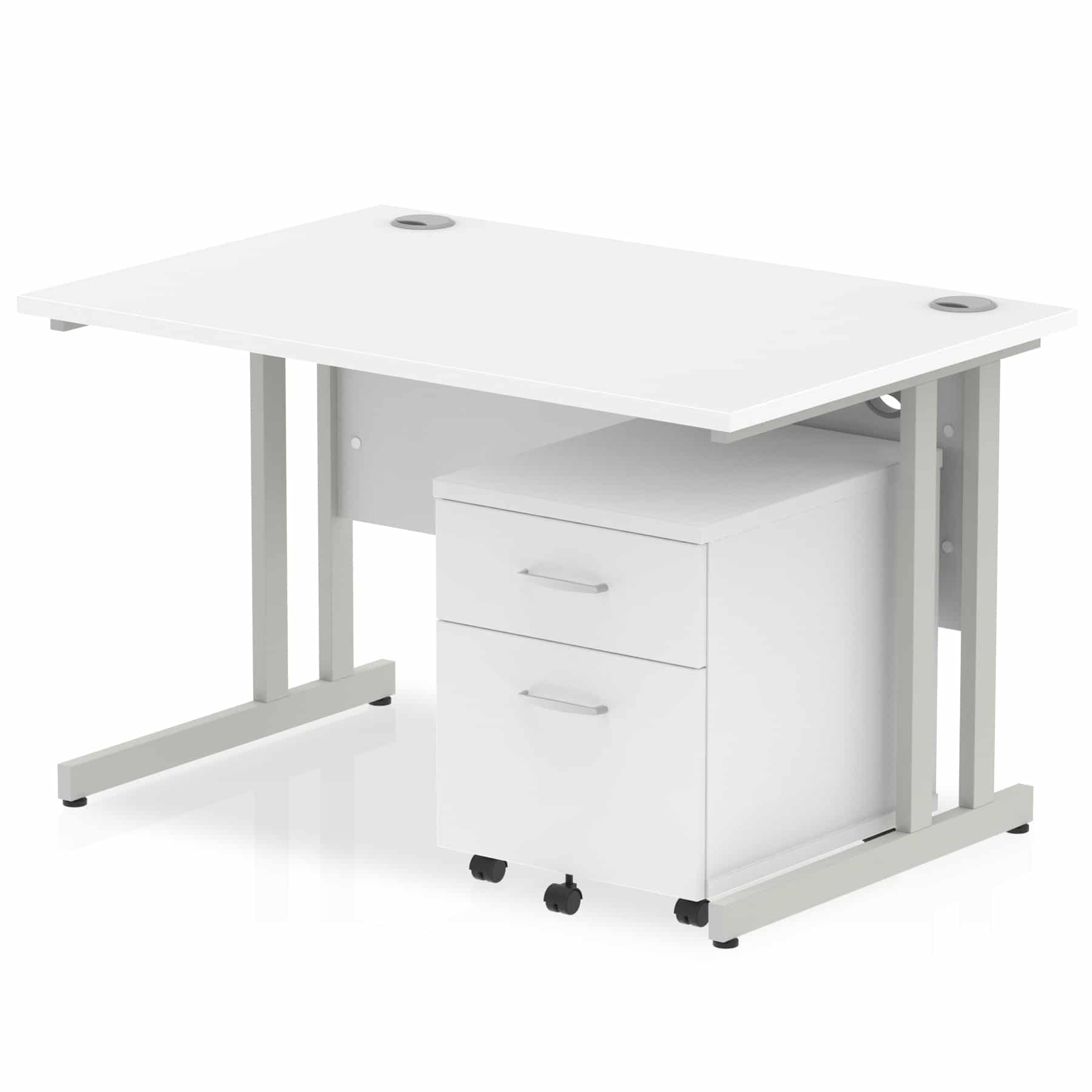 Impulse 1200mm Cantilever Straight Desk With Mobile Pedestal - Image 21