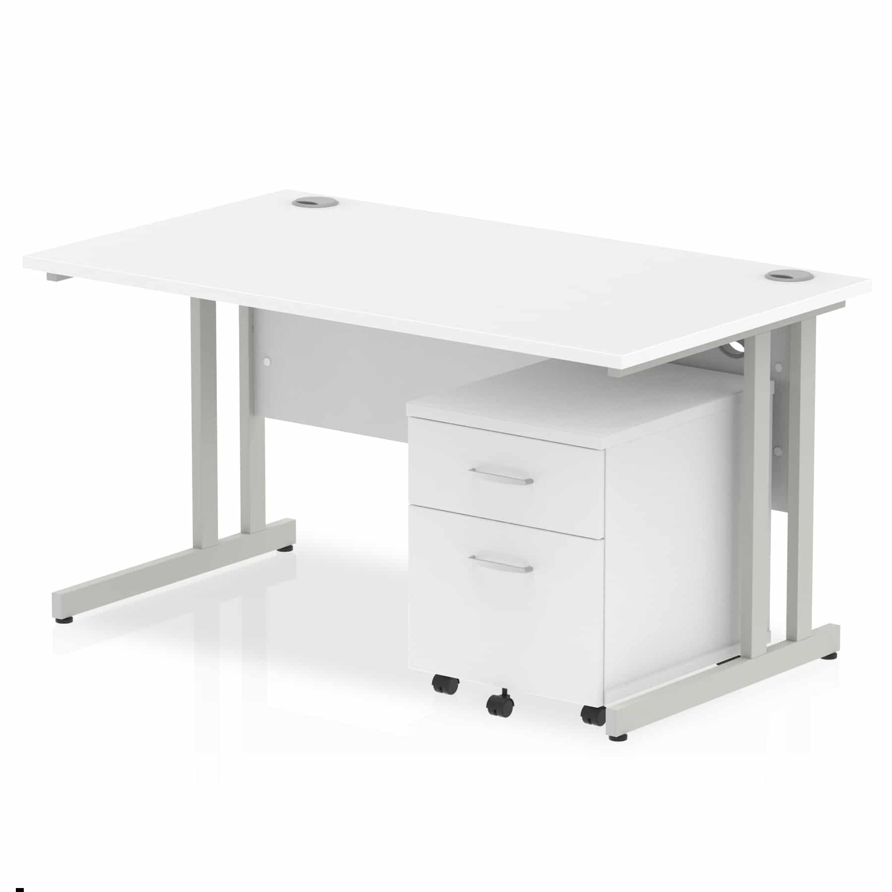 Impulse 1400mm Cantilever Straight Desk With Mobile Pedestal - Image 20