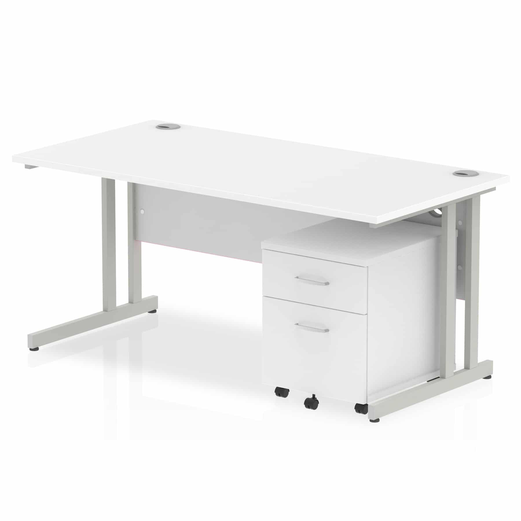 Impulse 1600mm Cantilever Straight Desk With Mobile Pedestal - Image 21