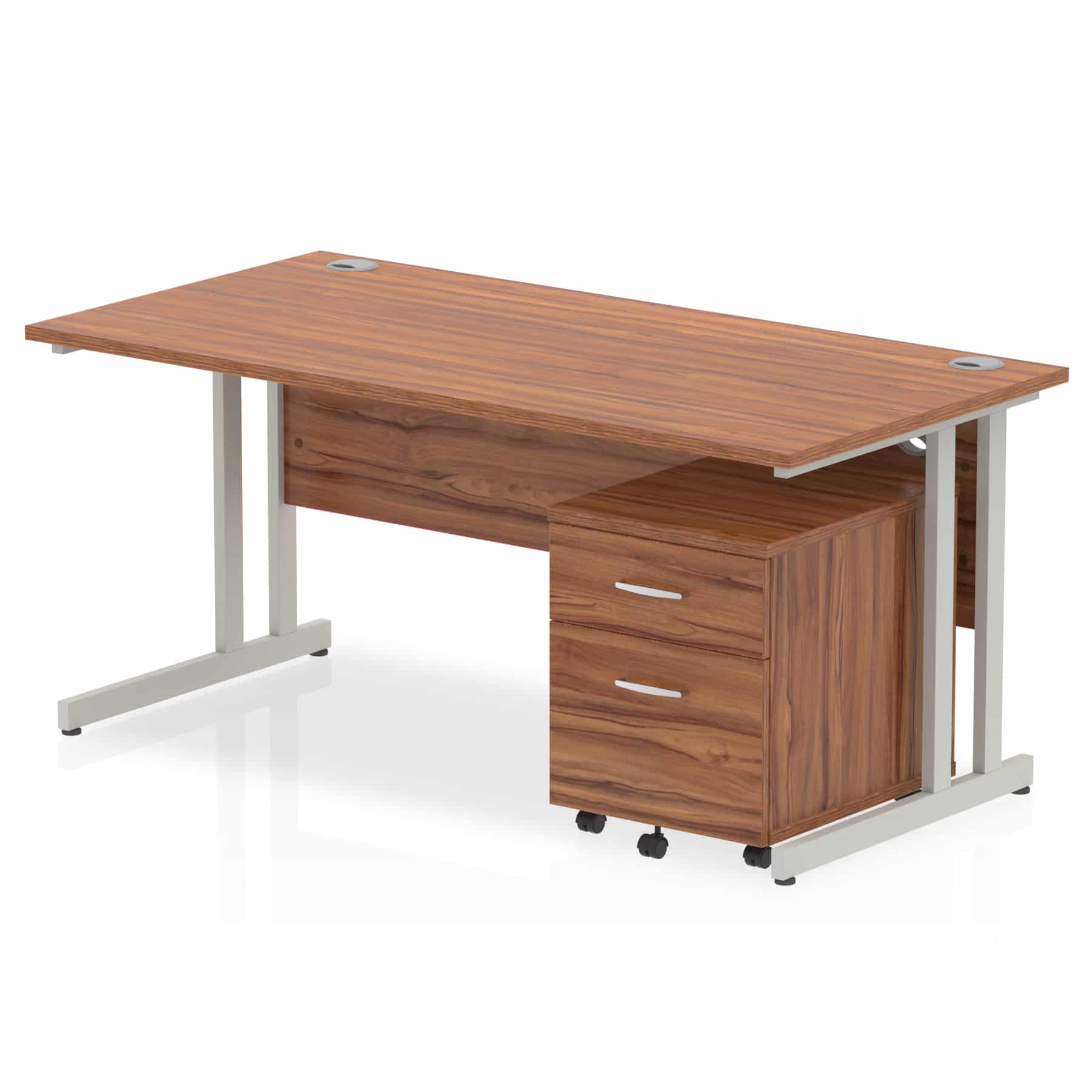 Impulse 1600mm Cantilever Straight Desk With Mobile Pedestal - Image 17