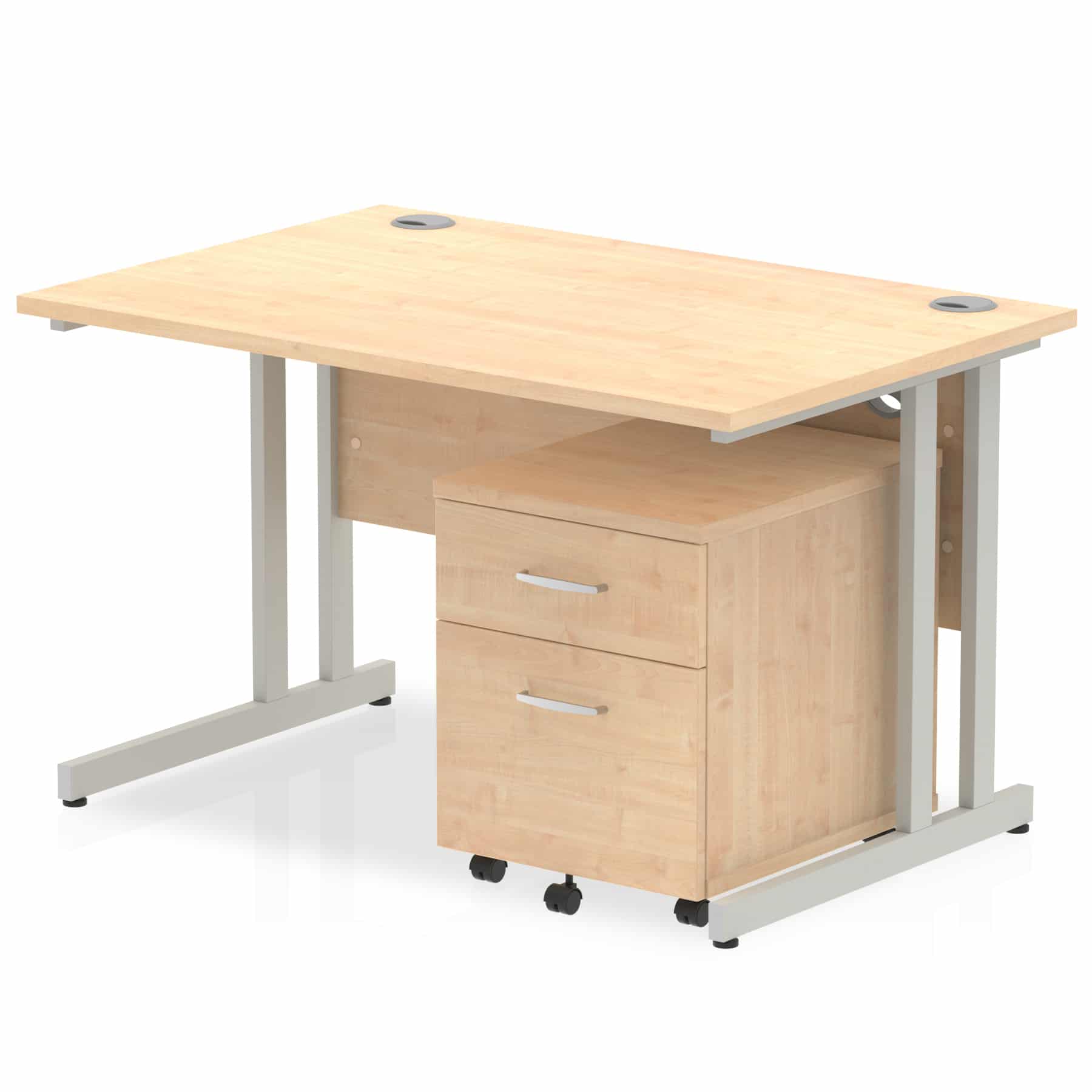Impulse 1200mm Cantilever Straight Desk With Mobile Pedestal - Image 9