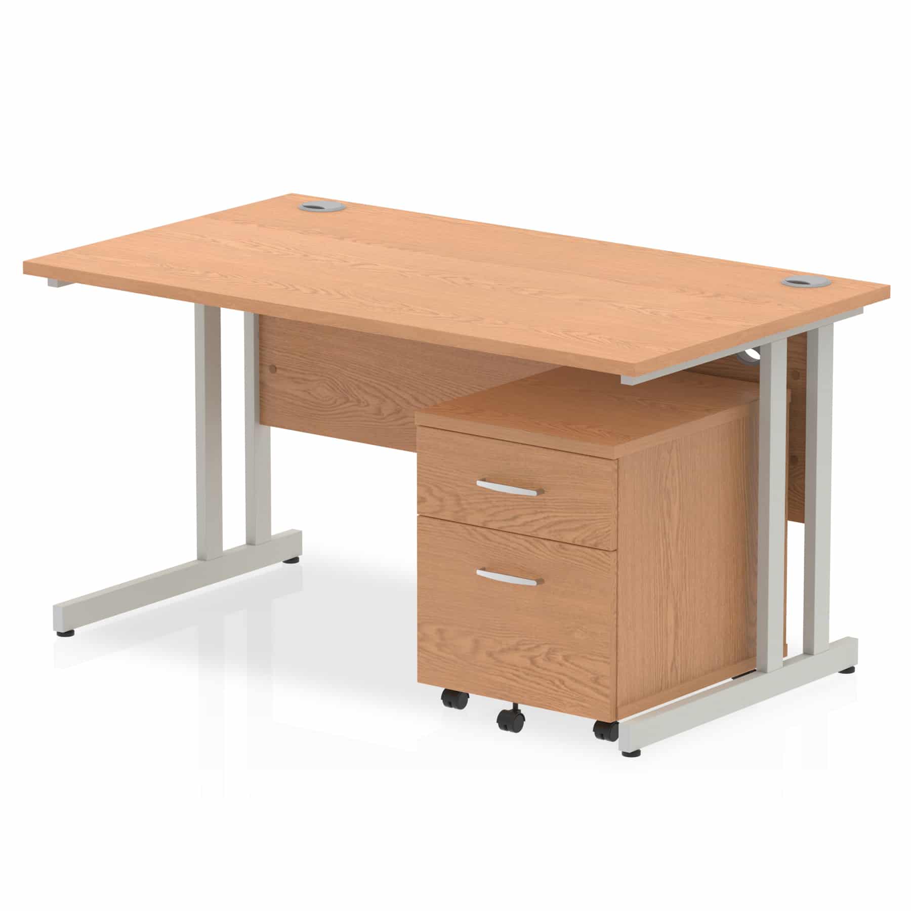 Impulse 1400mm Cantilever Straight Desk With Mobile Pedestal - Image 12