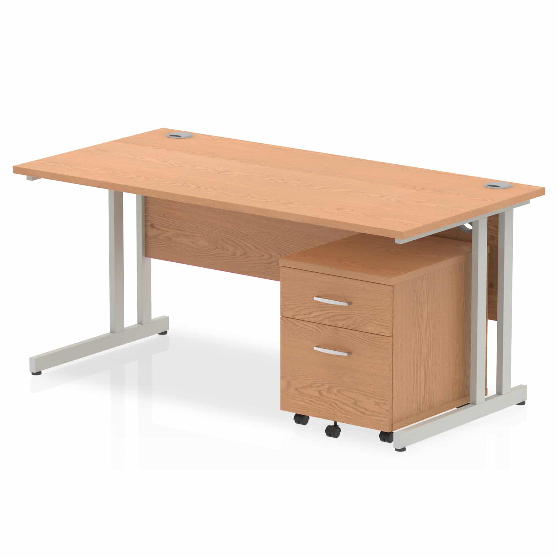 Impulse 1600mm Cantilever Straight Desk With Mobile Pedestal - Image 13