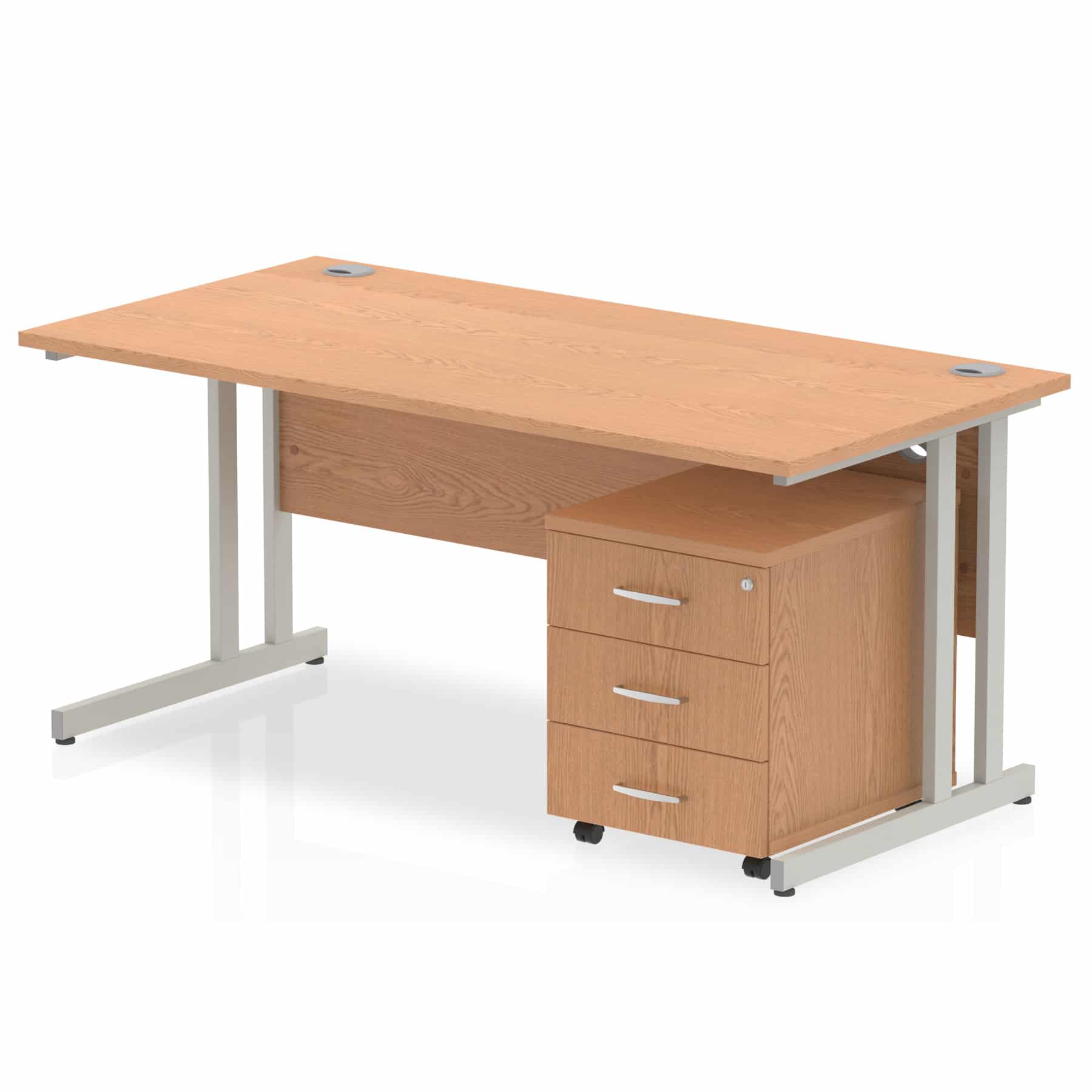 Impulse 1200mm Cantilever Straight Desk With Mobile Pedestal - Image 2