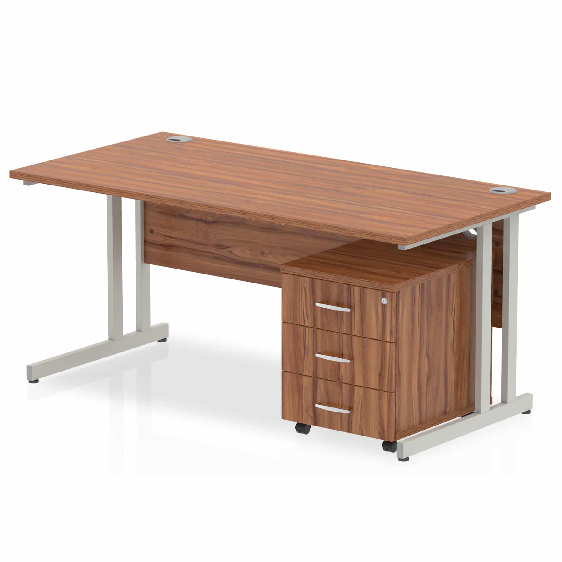 Impulse 1600mm Cantilever Straight Desk With Mobile Pedestal - Image 18
