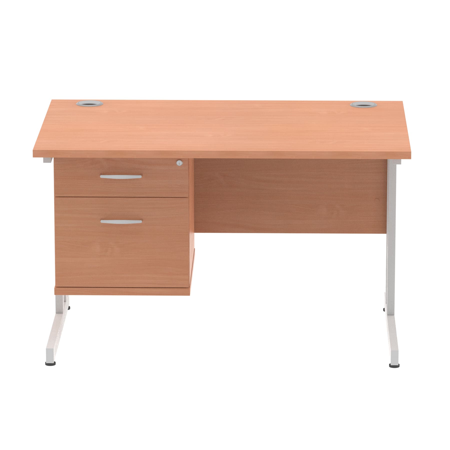 Impulse 1200mm Cantilever Straight Desk With Single Fixed Pedestal - Image 61