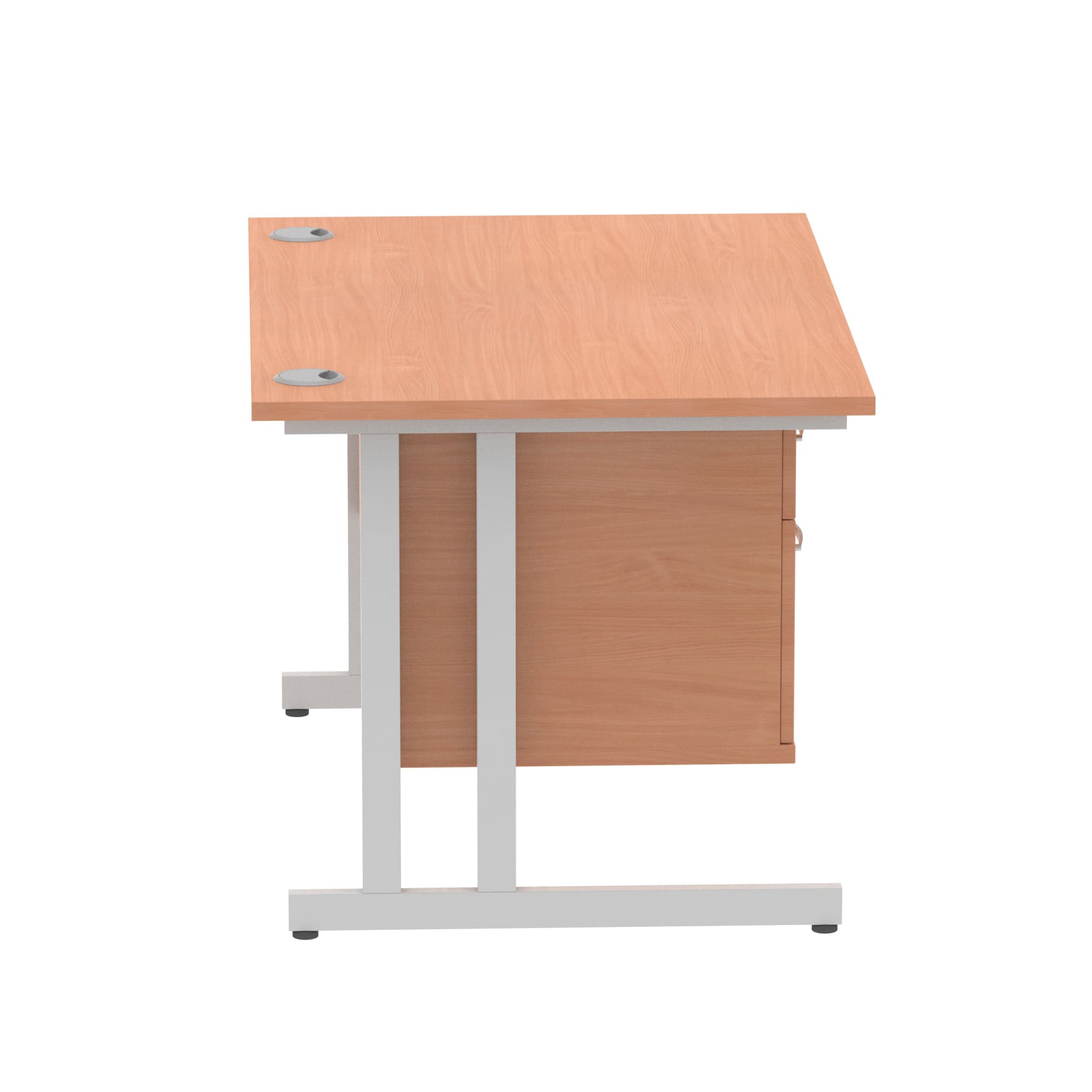 Impulse 1200mm Cantilever Straight Desk With Single Fixed Pedestal - Image 63