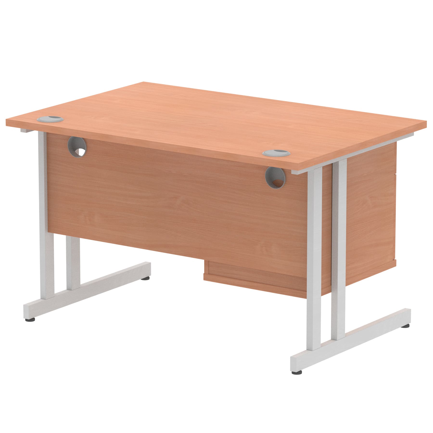 Impulse 1200mm Cantilever Straight Desk With Single Fixed Pedestal - Image 64