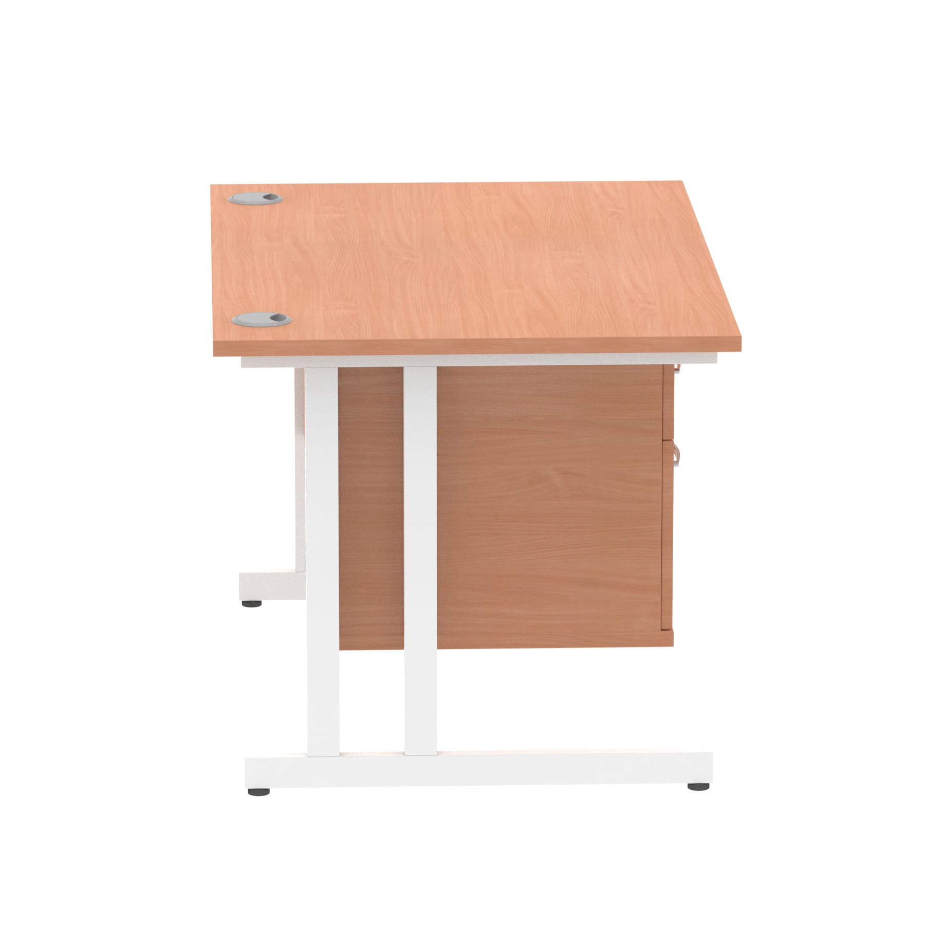 Impulse 1200mm Cantilever Straight Desk With Single Fixed Pedestal - Image 4
