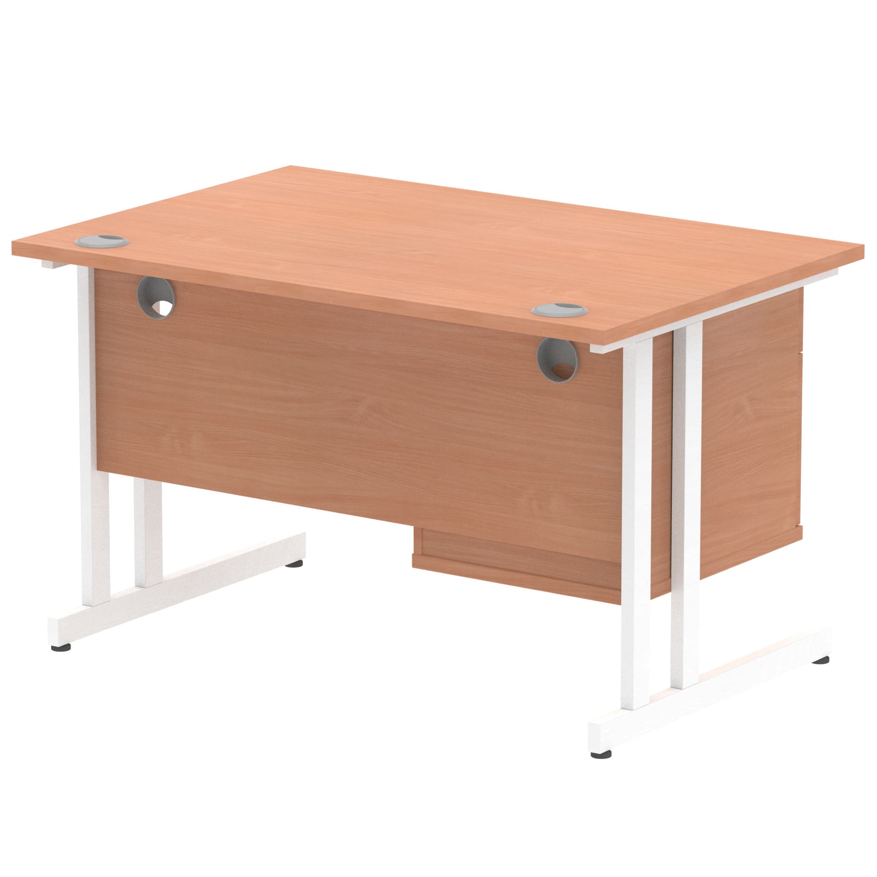 Impulse 1200mm Cantilever Straight Desk With Single Fixed Pedestal - Image 5
