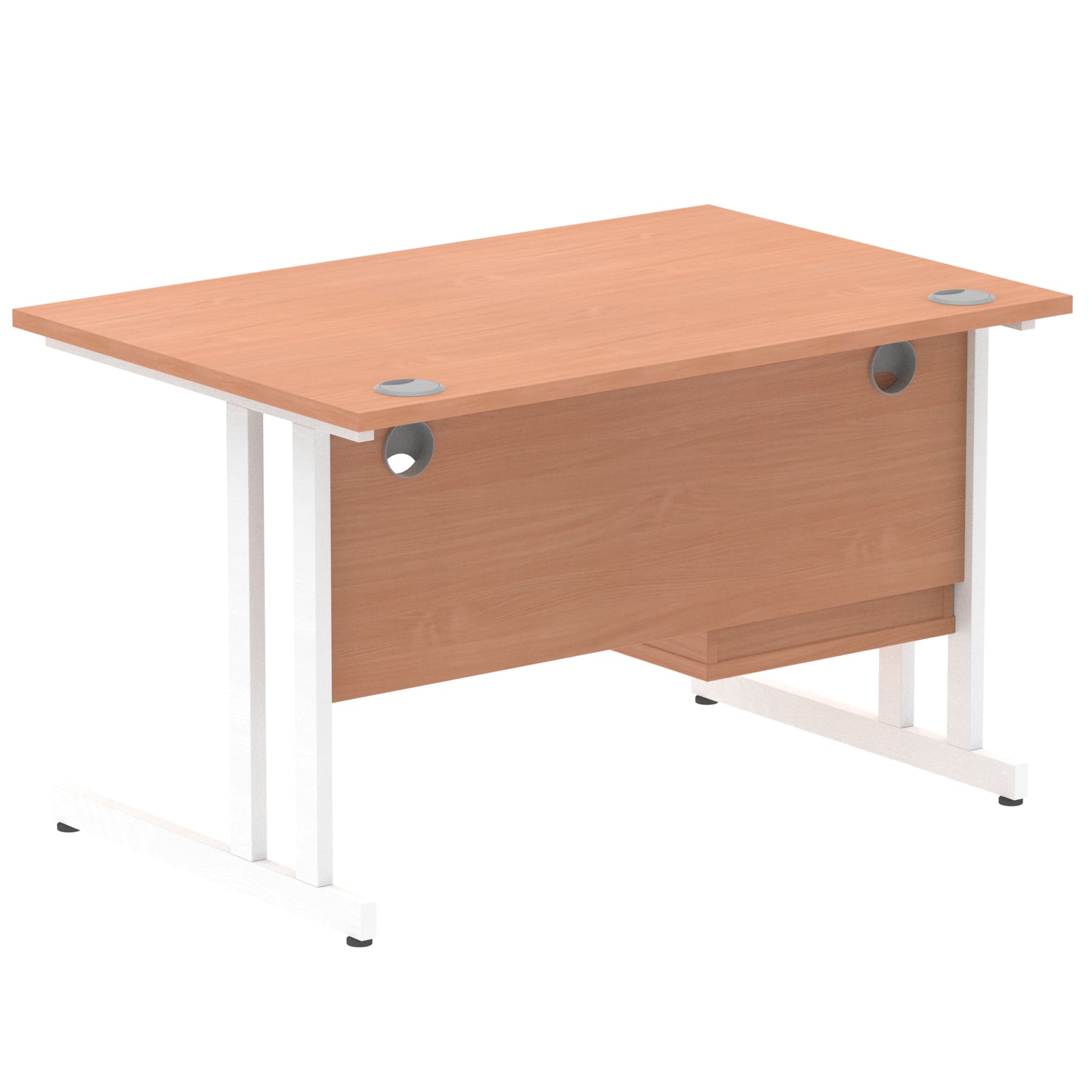 Impulse 1200mm Cantilever Straight Desk With Single Fixed Pedestal - Image 7
