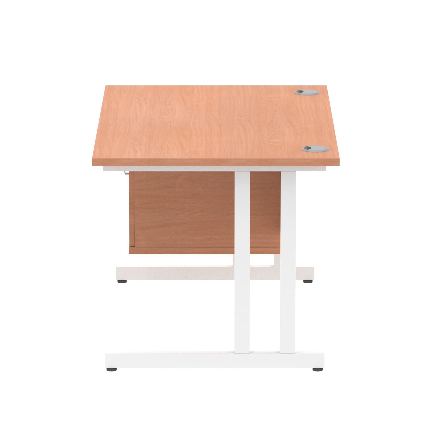 Impulse 1200mm Cantilever Straight Desk With Single Fixed Pedestal - Image 8