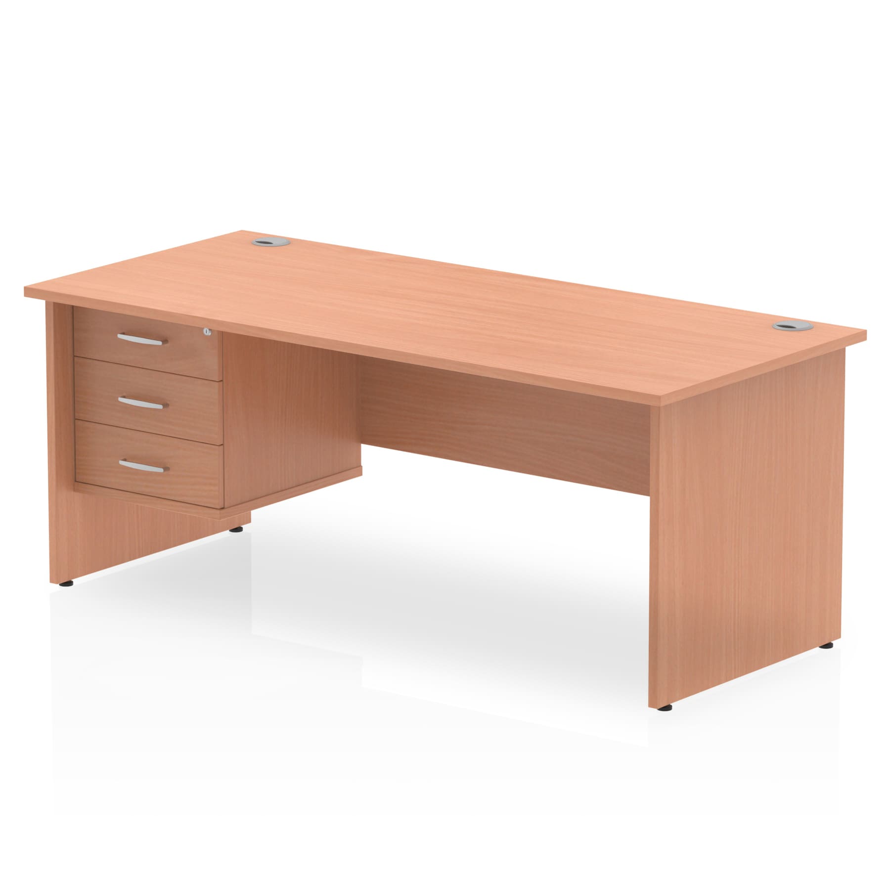 Impulse 1800mm Panel End Straigh Desk With Single Fixed Pedestal - Image 3