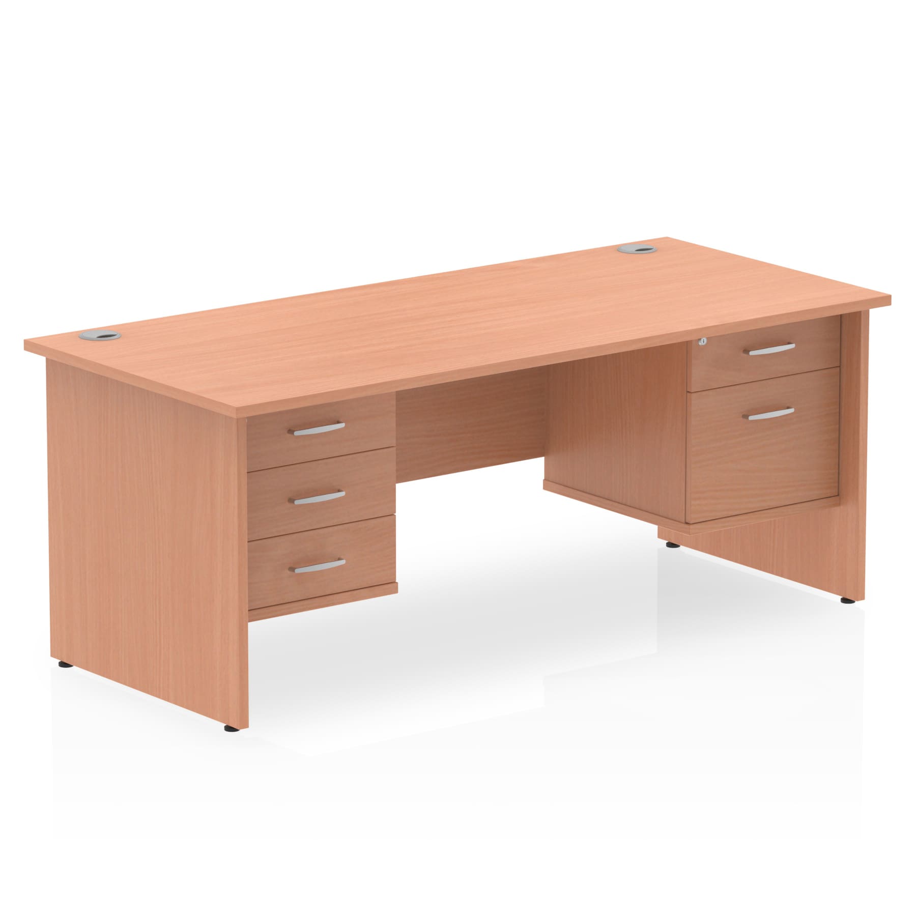 Impulse 1800mm Panel End Straight Desk With Two Fixed Pedestal - Image 4