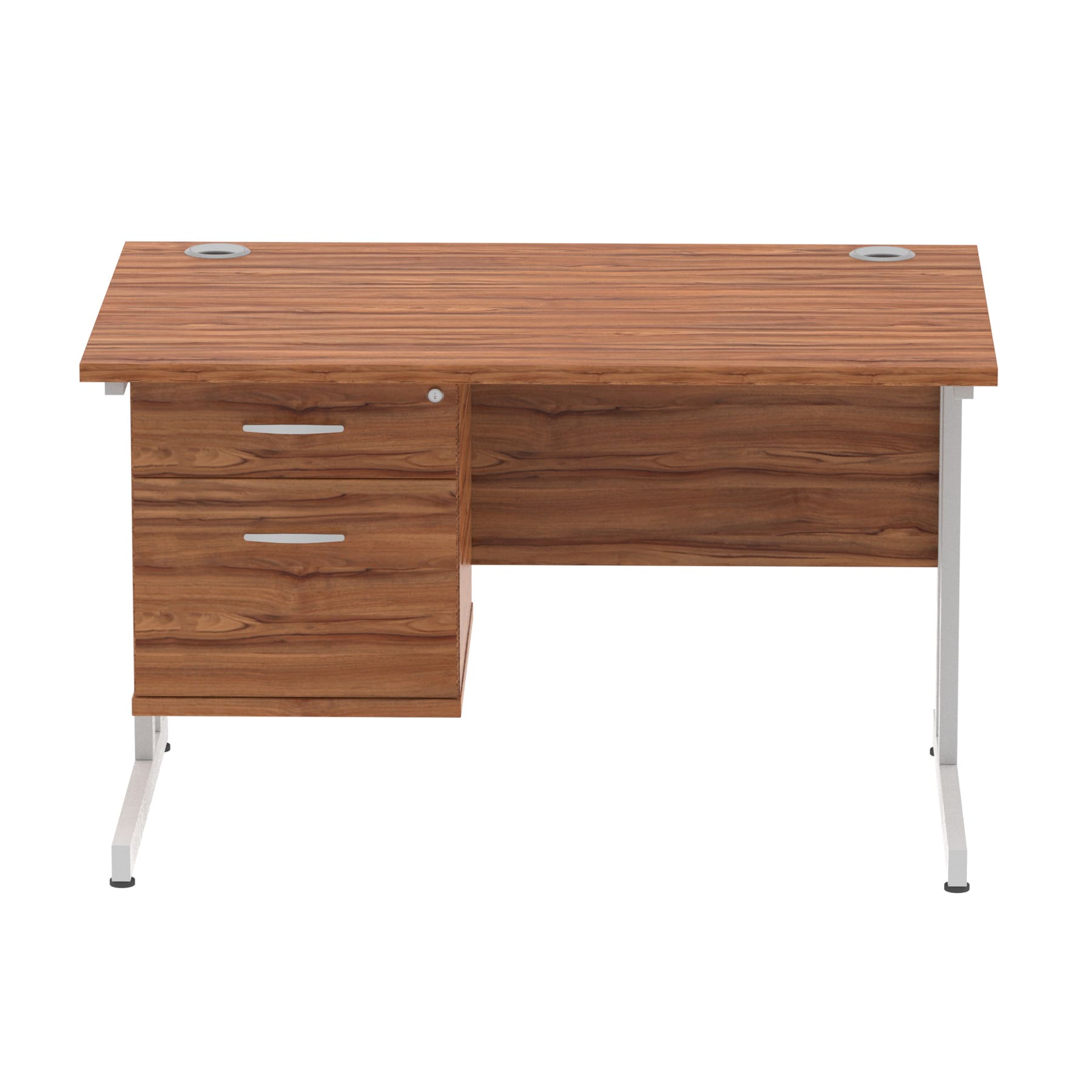 Impulse 1200mm Cantilever Straight Desk With Single Fixed Pedestal - Image 100