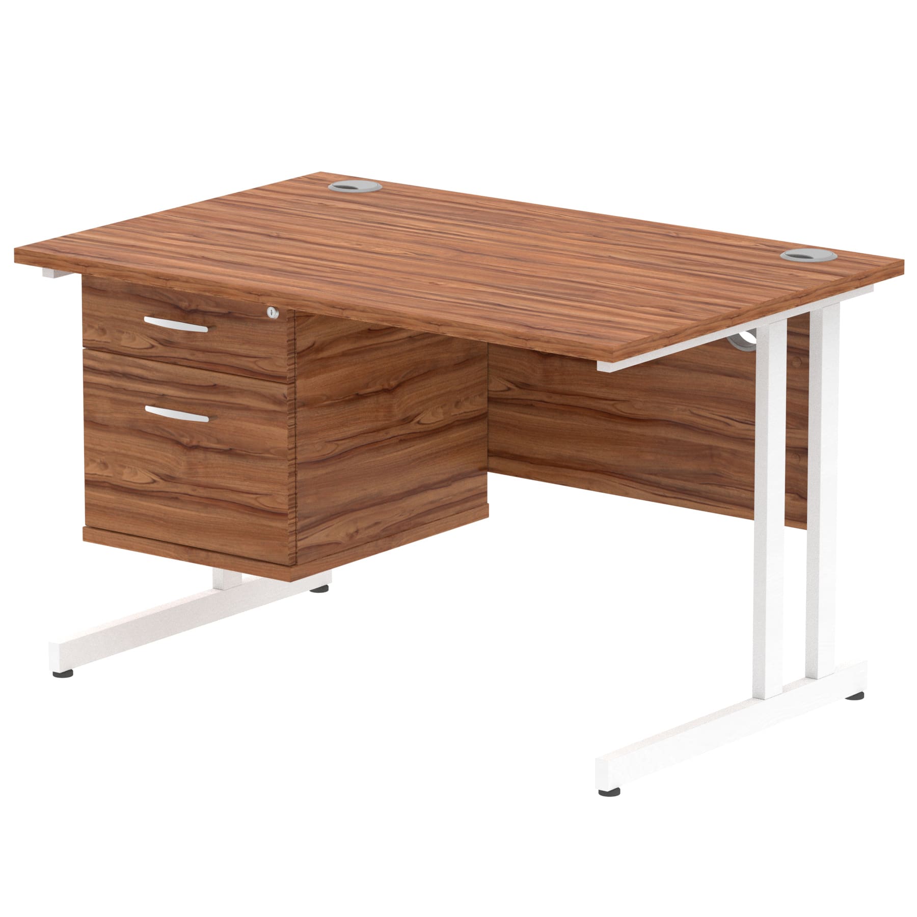Impulse 1200mm Cantilever Straight Desk With Single Fixed Pedestal - Image 40