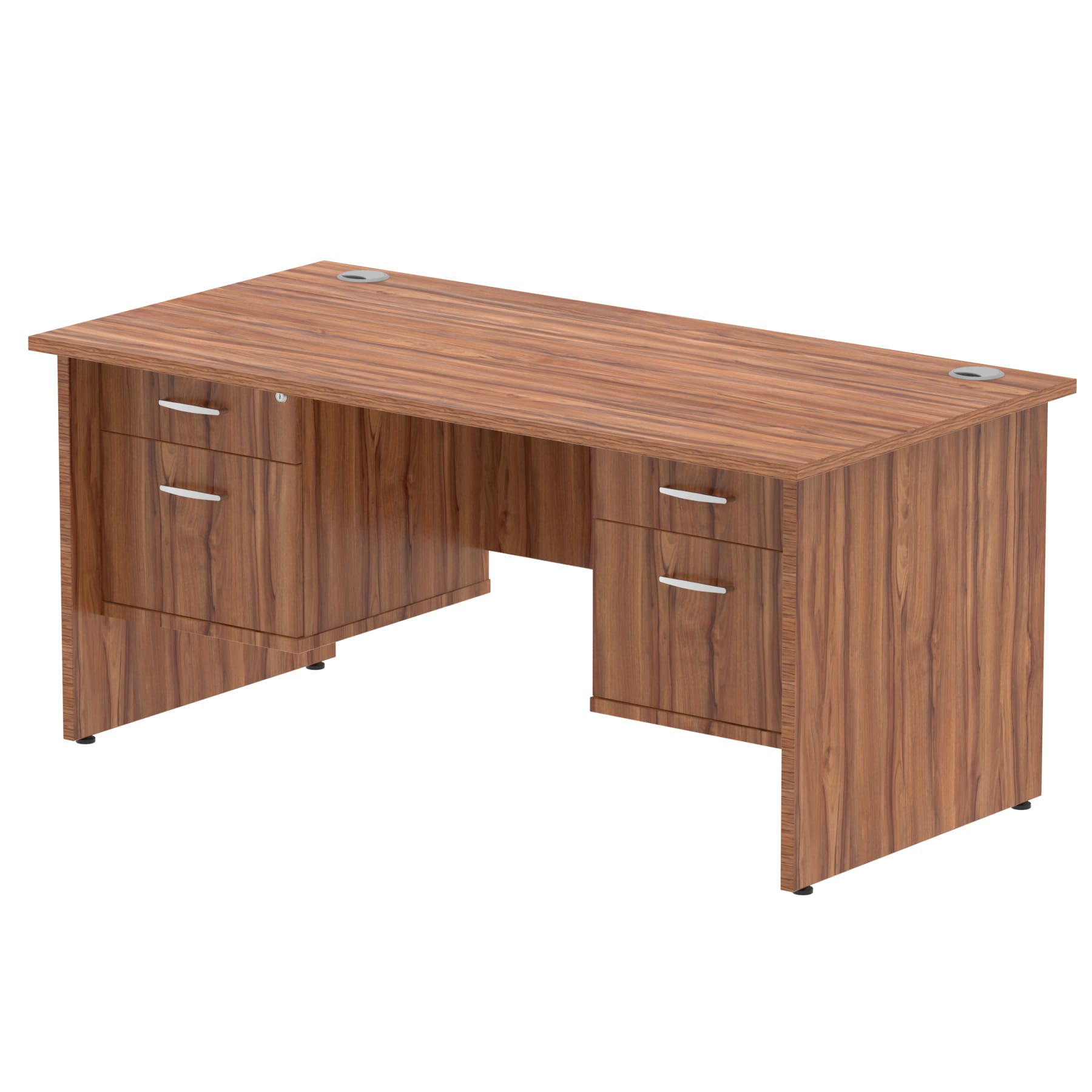 Impulse 1600mm Panel End Straight Desk With Two Fixed Pedestal - Image 24