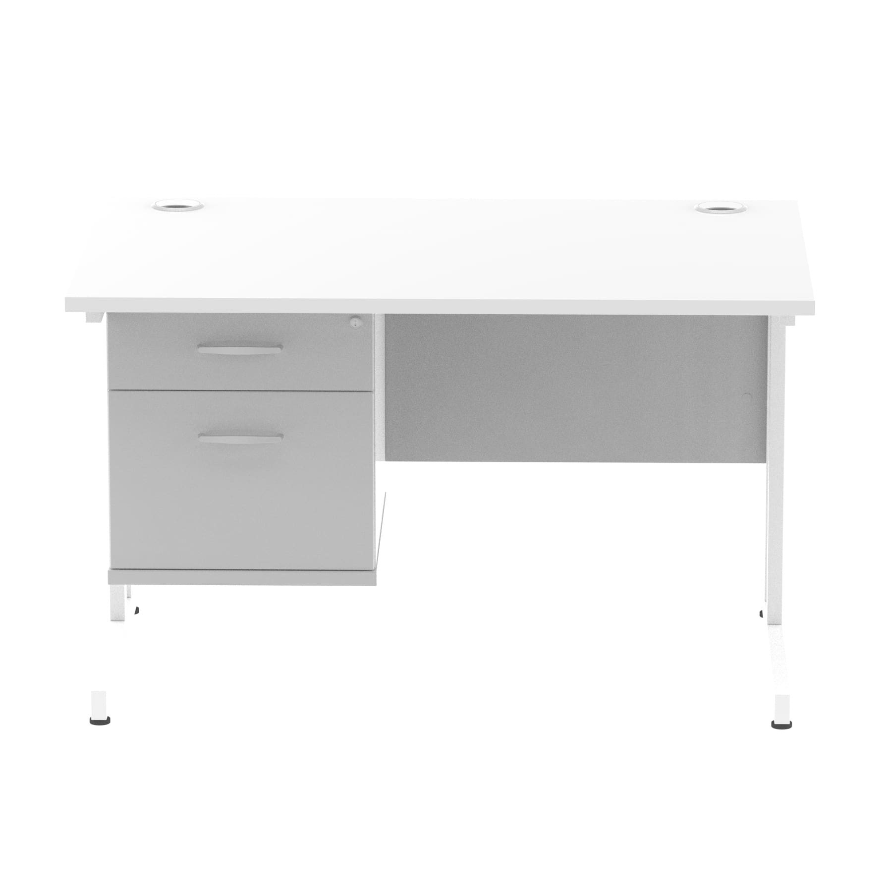 Impulse 1200mm Cantilever Straight Desk With Single Fixed Pedestal - Image 51
