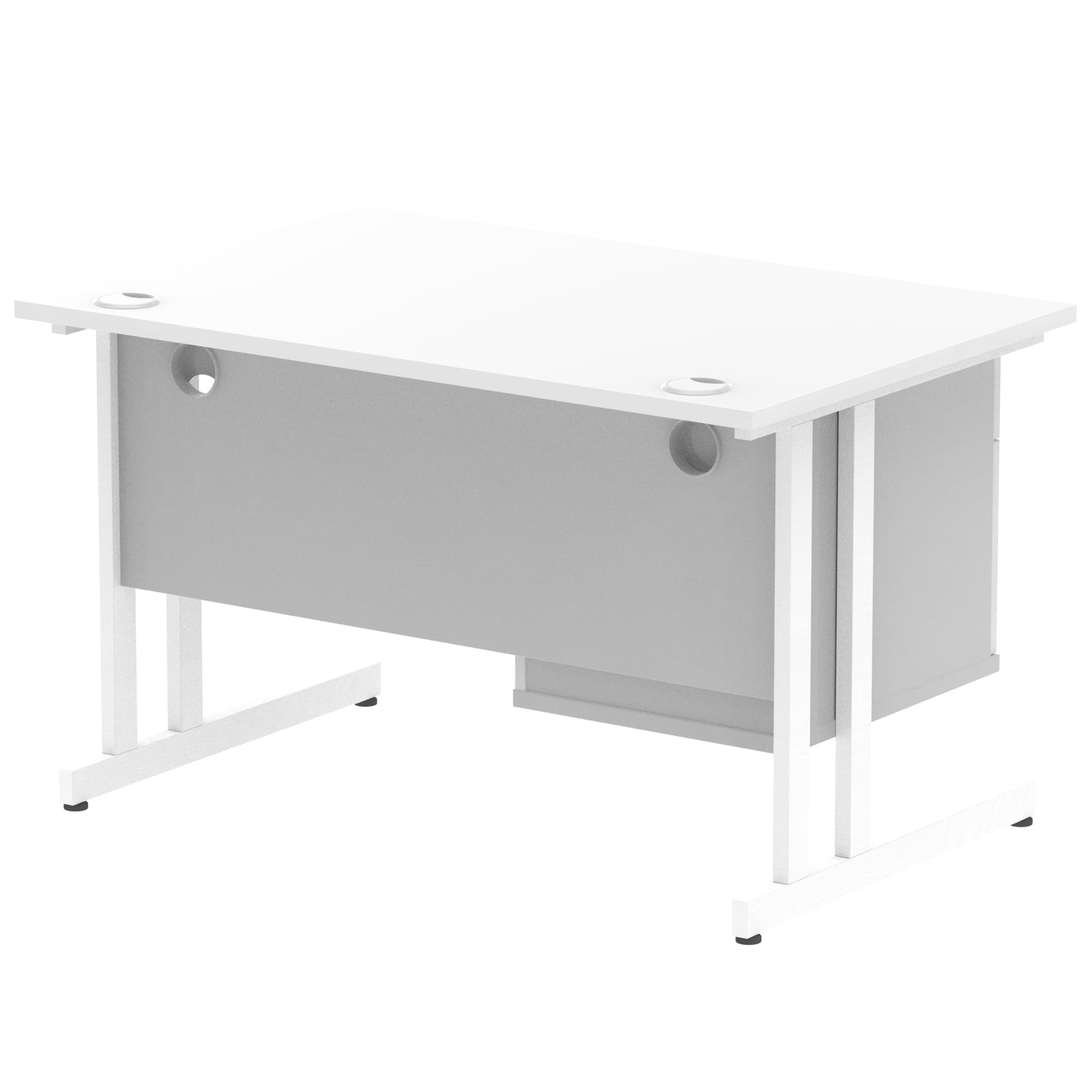 Impulse 1200mm Cantilever Straight Desk With Single Fixed Pedestal - Image 54