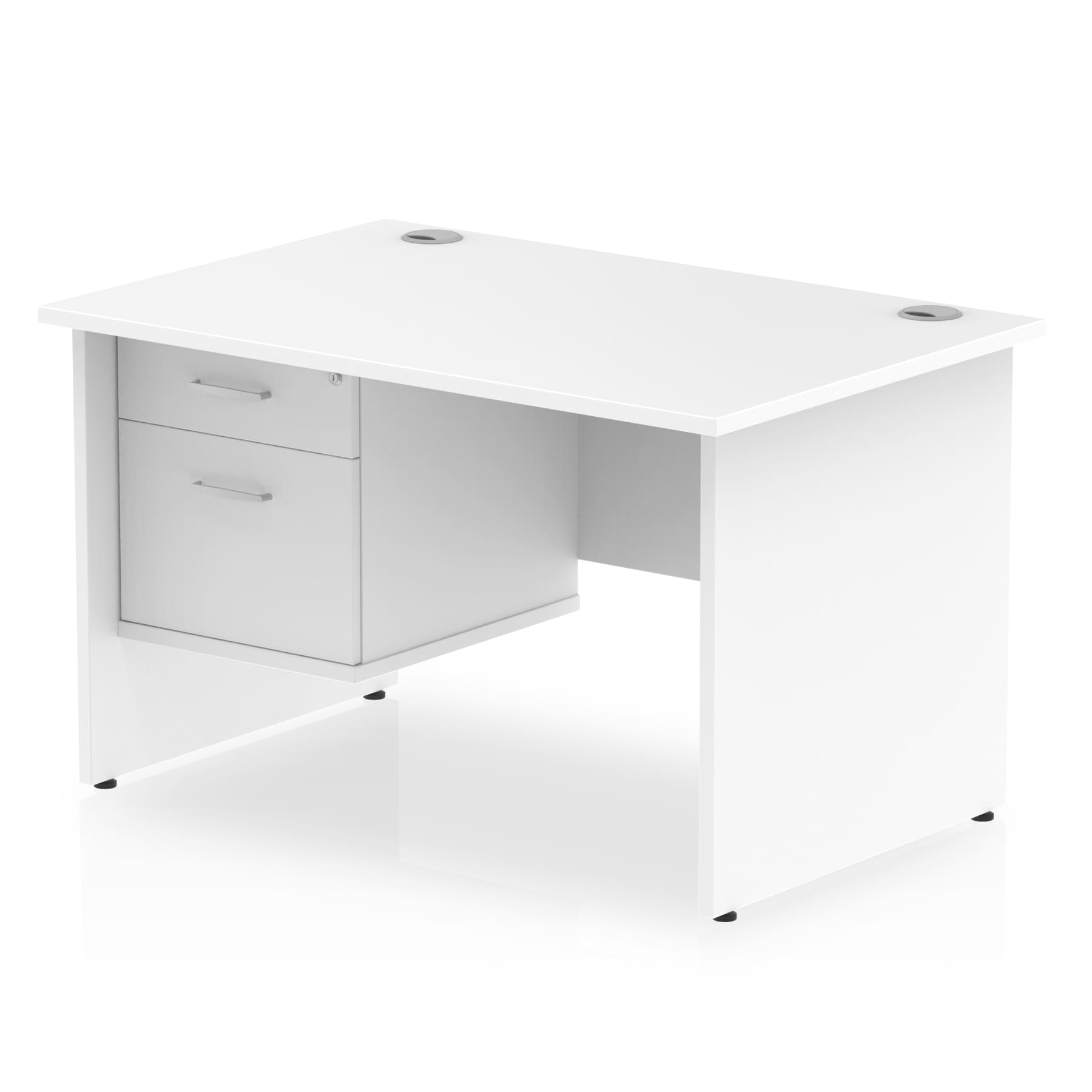 Impulse 1200mm Panel End Straight Desk With Single Fixed Pedestal - Image 27
