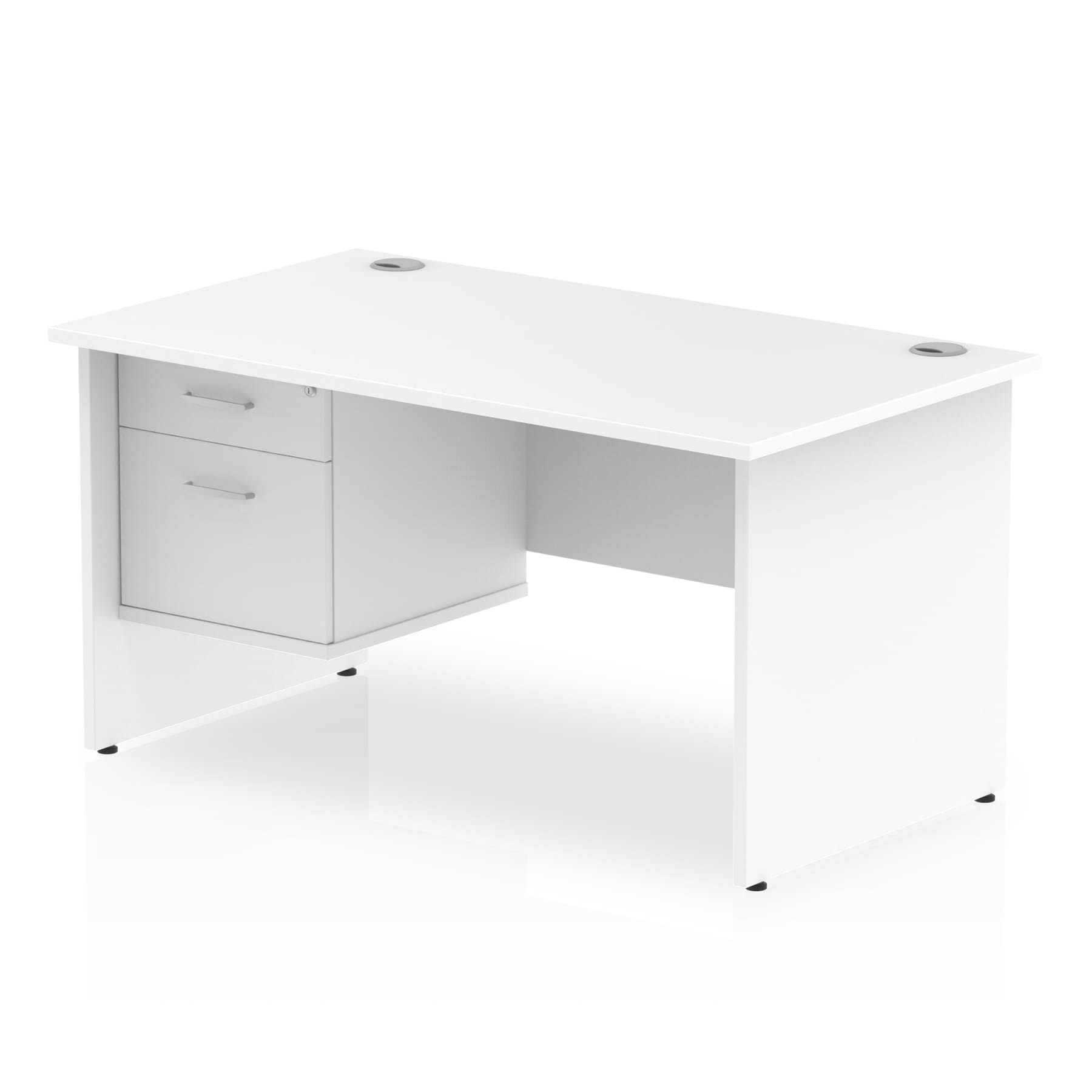 Impulse 1400mm Panel End Straight Desk With Single Fixed Pedestal - Image 27