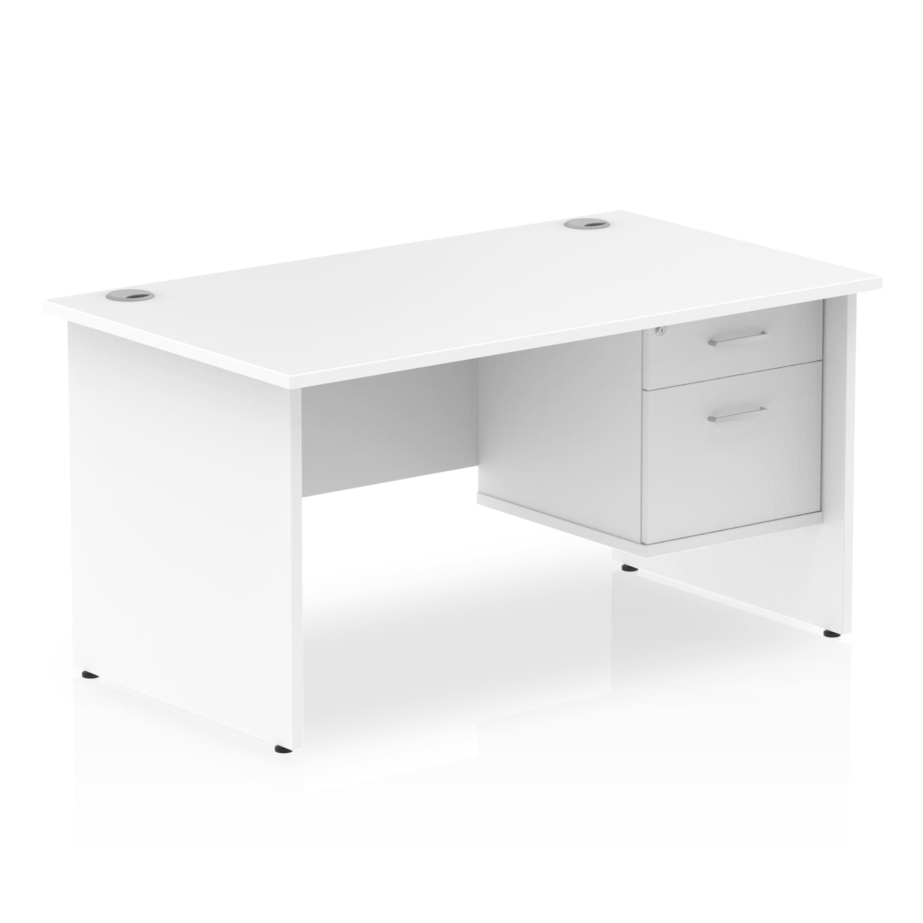 Impulse 1400mm Panel End Straight Desk With Single Fixed Pedestal - Image 28