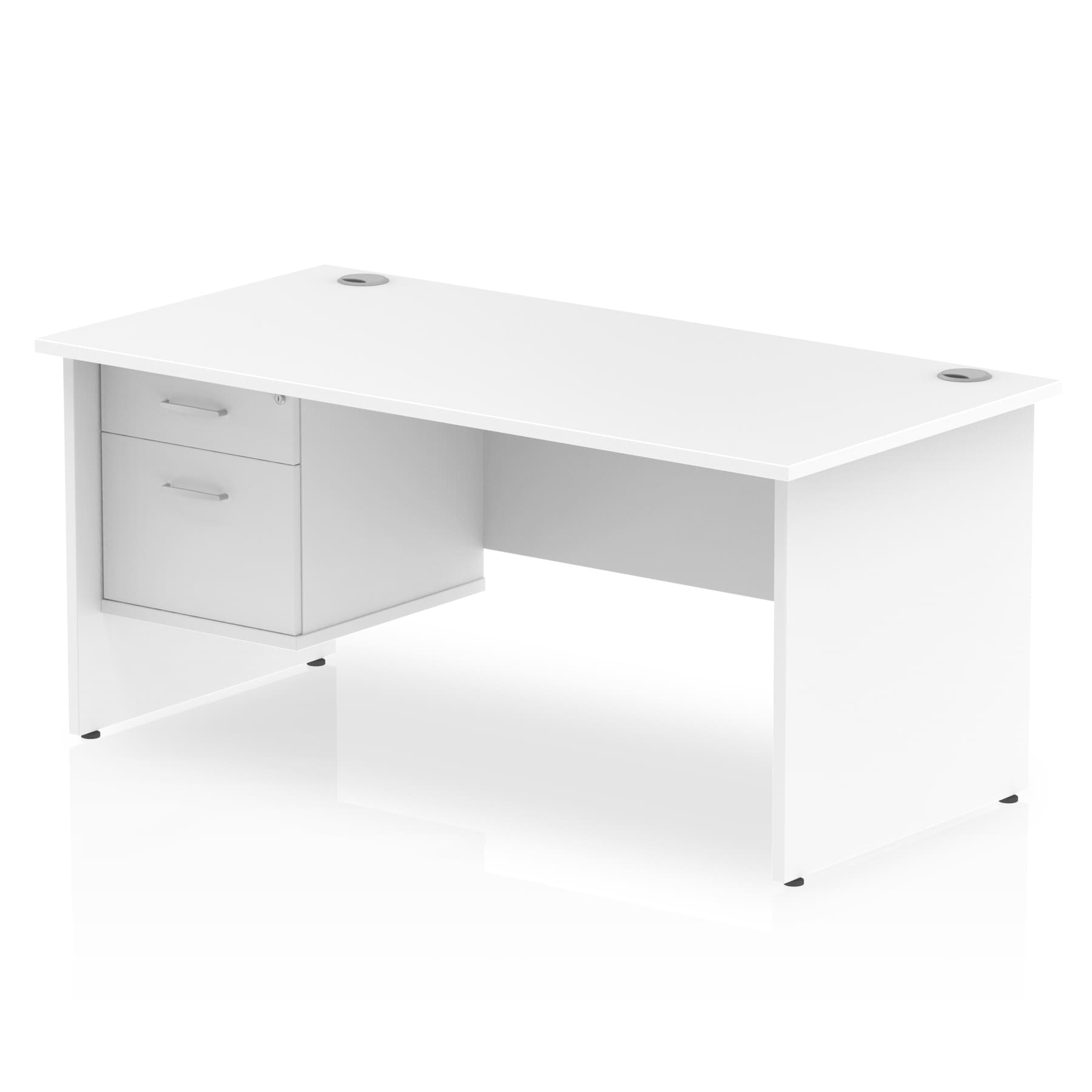 Impulse 1600mm Panel End Straight Desk With Single Fixed Pedestal - Image 27