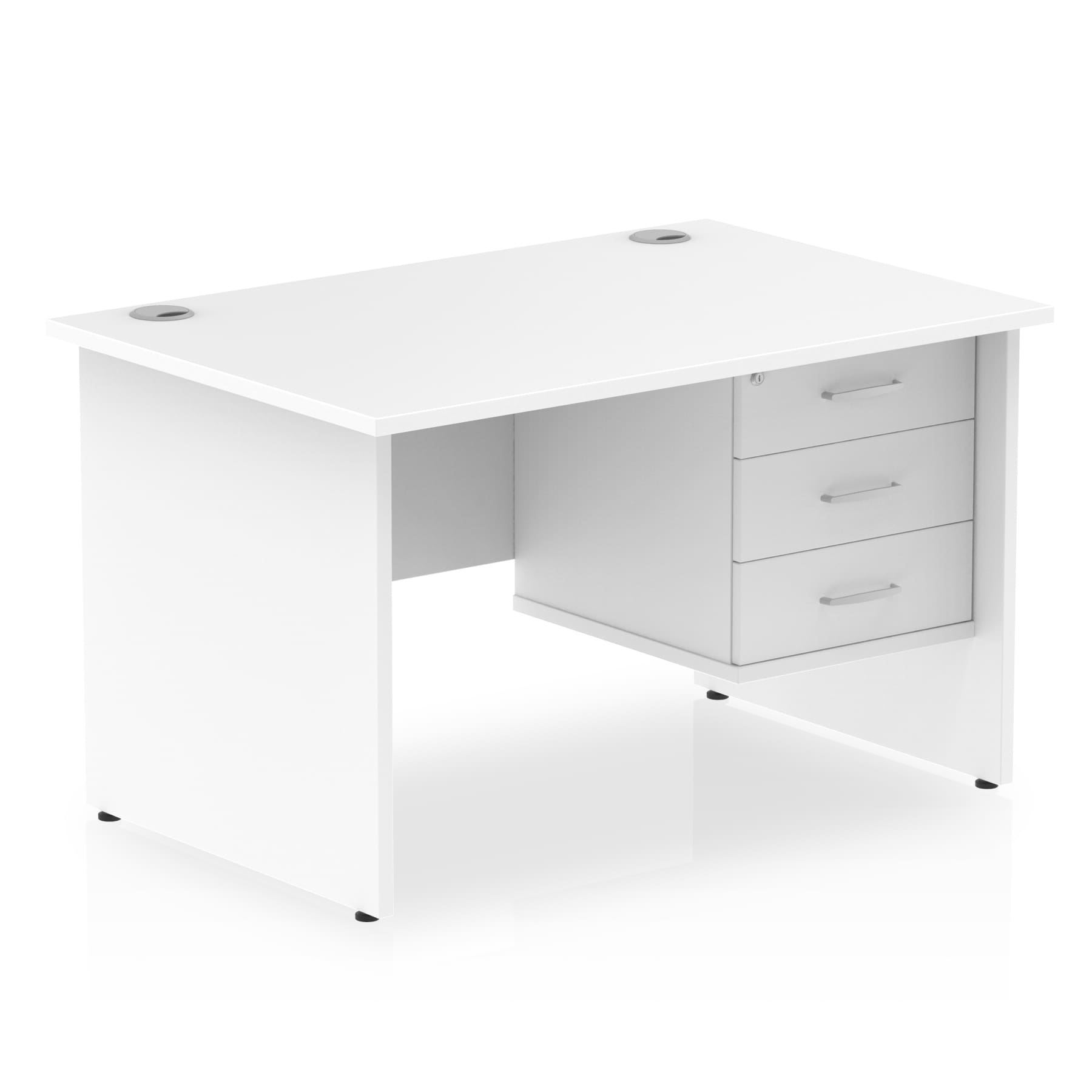 Impulse 1200mm Panel End Straight Desk With Single Fixed Pedestal - Image 30