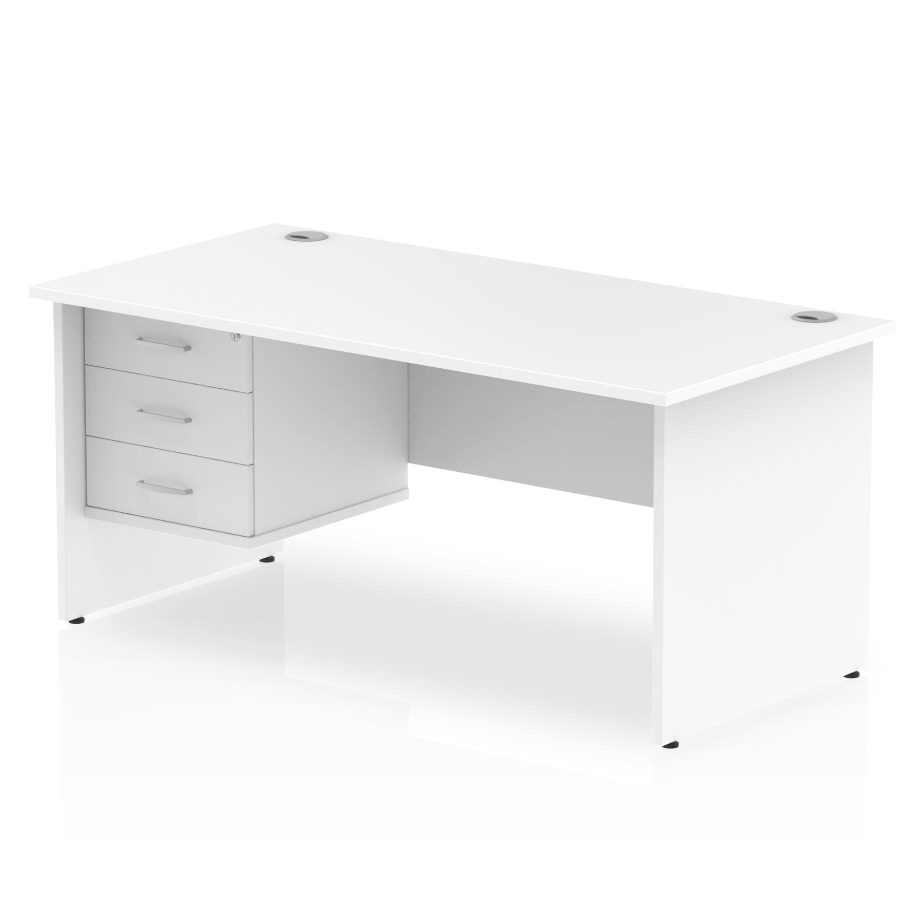 Impulse 1600mm Panel End Straight Desk With Single Fixed Pedestal - Image 29