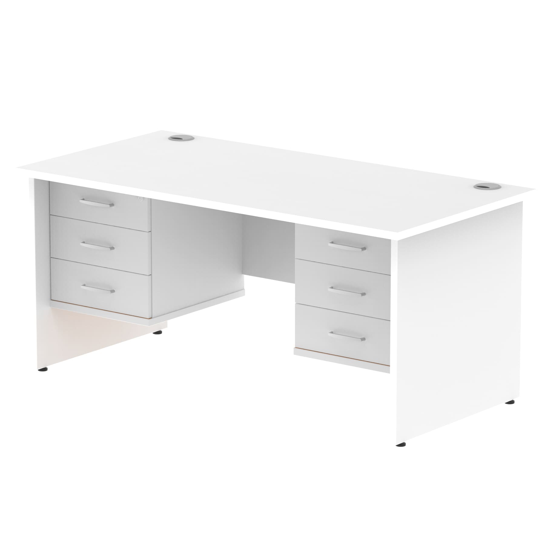 Impulse 1600mm Panel End Straight Desk With Two Fixed Pedestal - Image 32